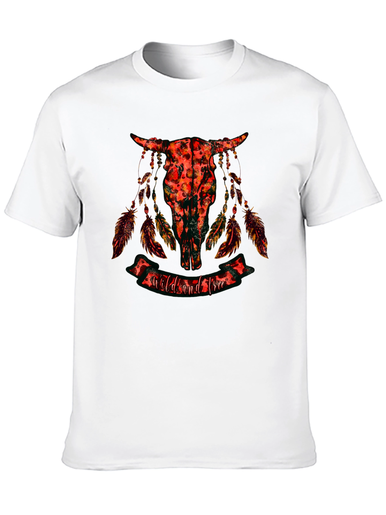 Wild and Free Skull Graphic Tee