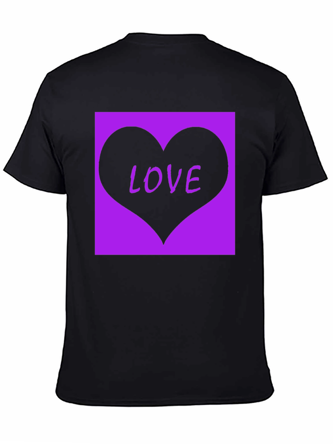 Love Heart Graphic Tee - Black