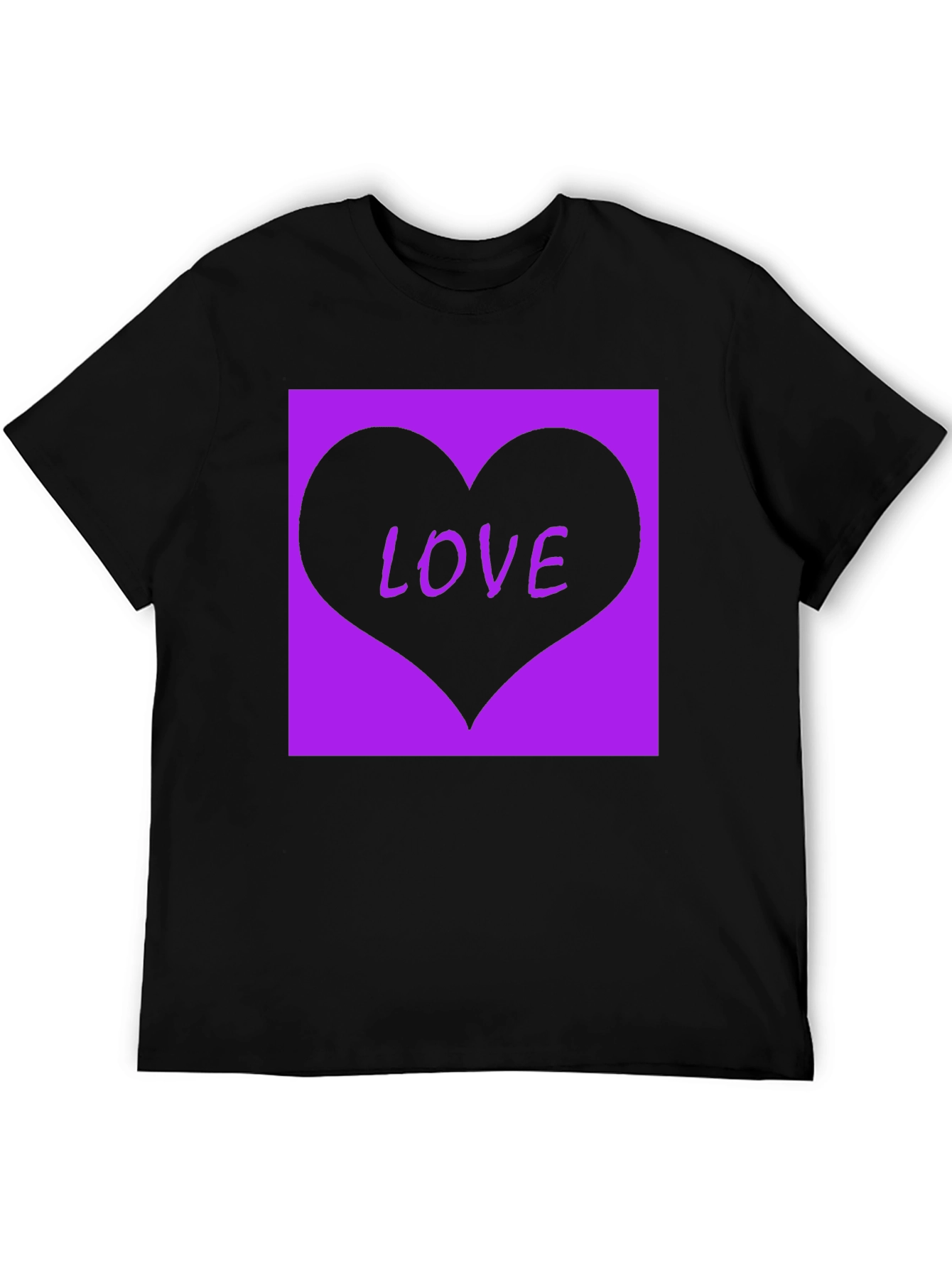 Love Heart Graphic Tee - Black