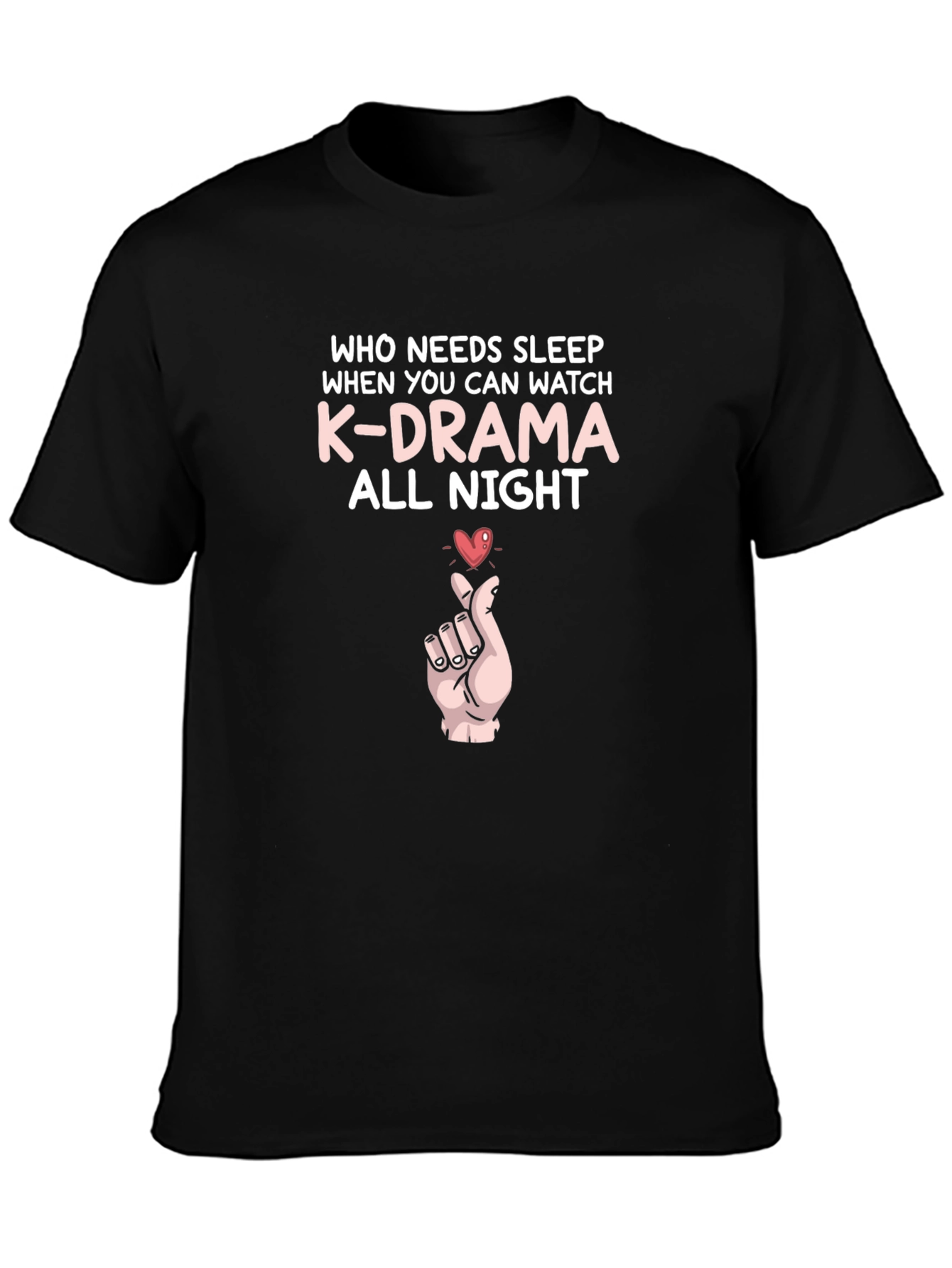 K-Drama All Night Black T-Shirt