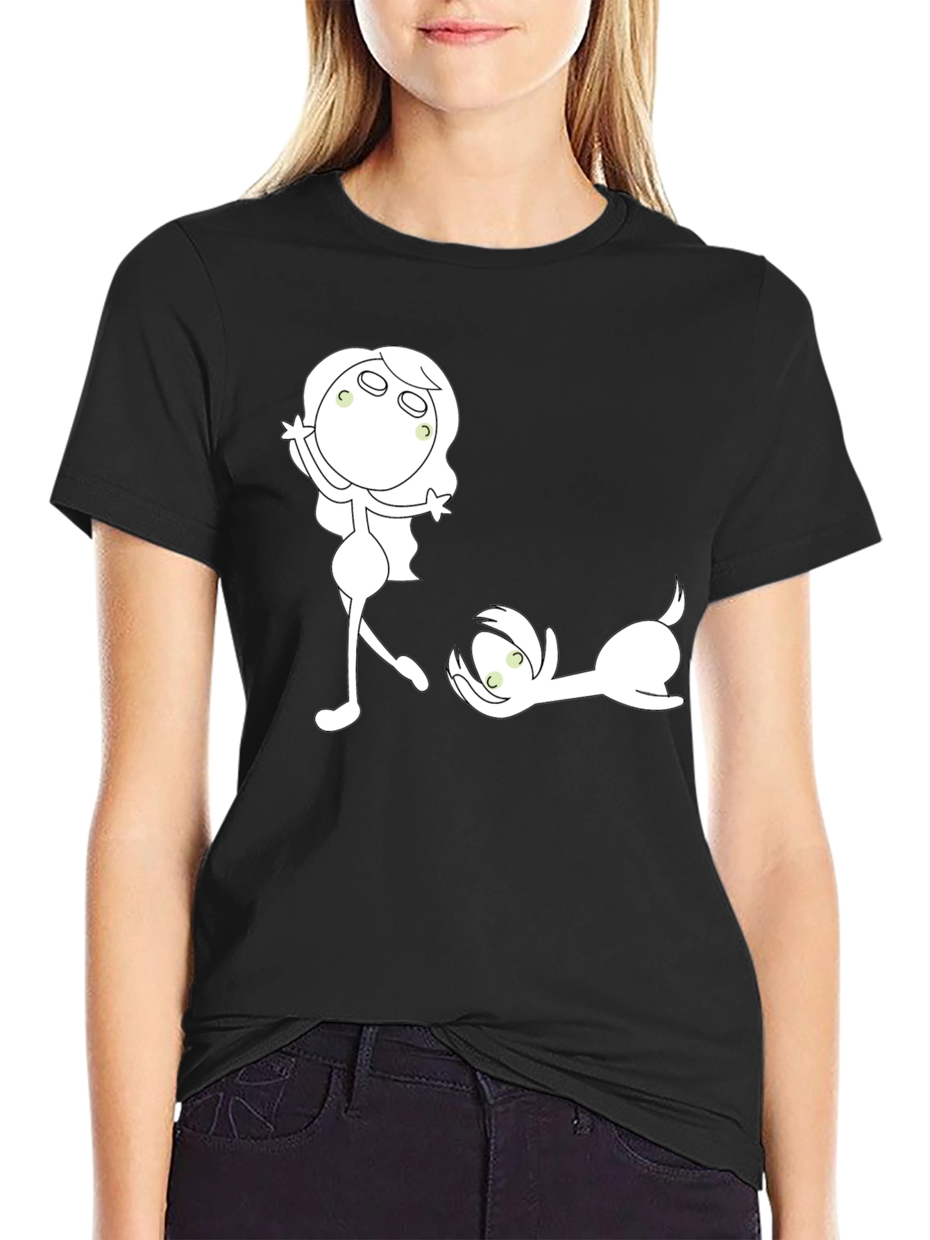 Fun Graphic Print Crew Neck T-Shirt