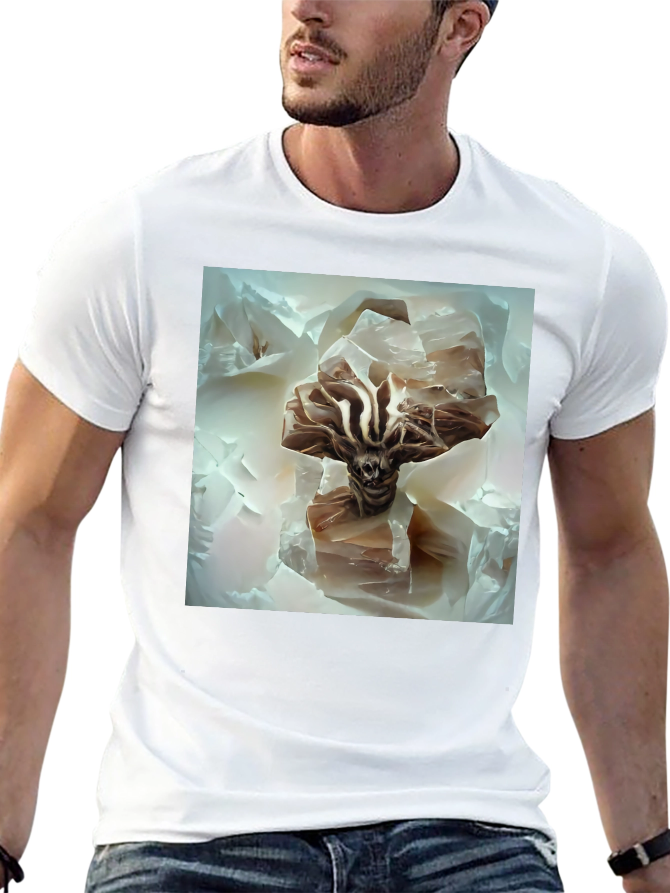 Abstract Alien Graphic T-Shirt - Soft Cotton Tee