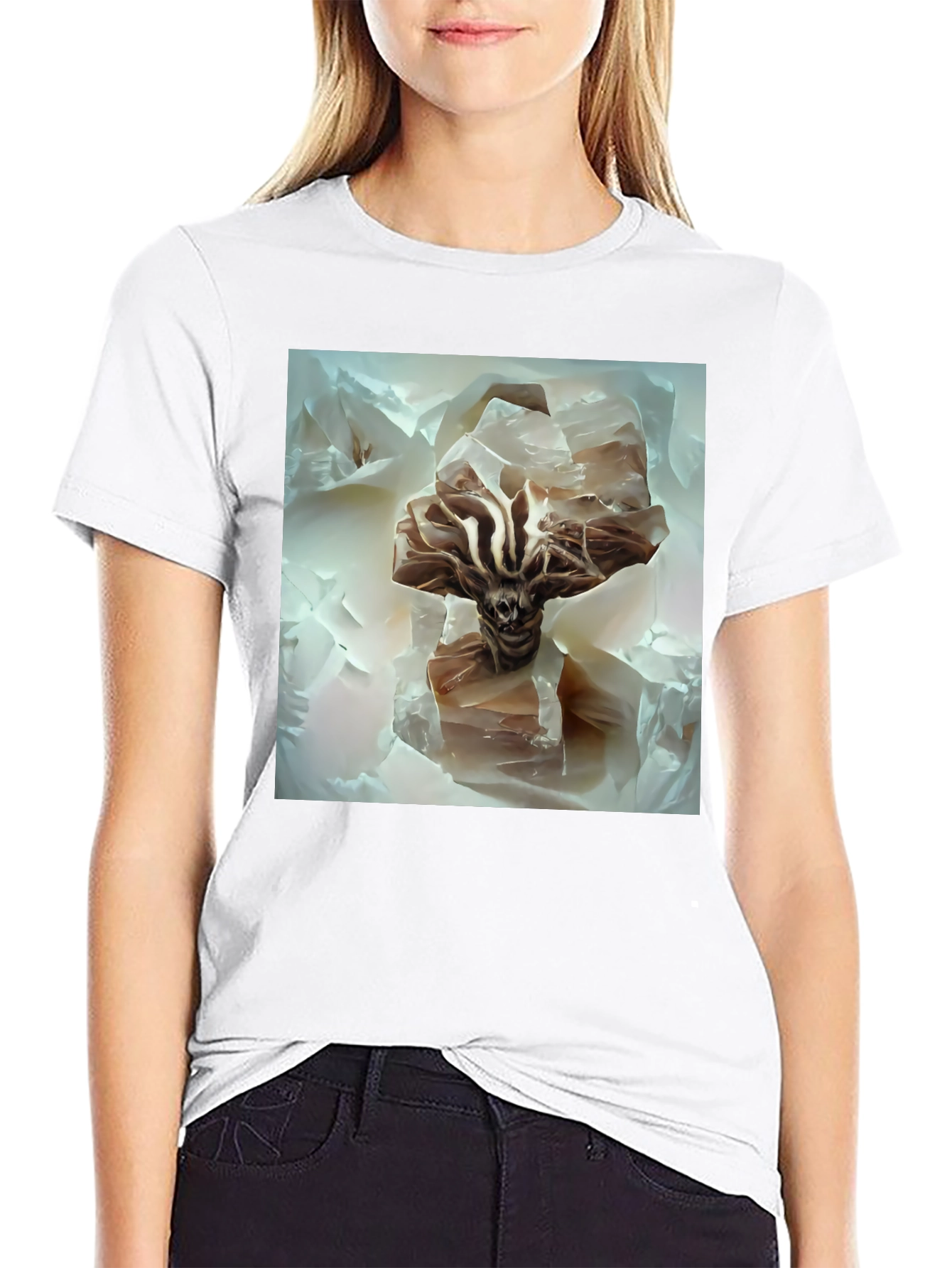 Abstract Alien Graphic T-Shirt - Soft Cotton Tee