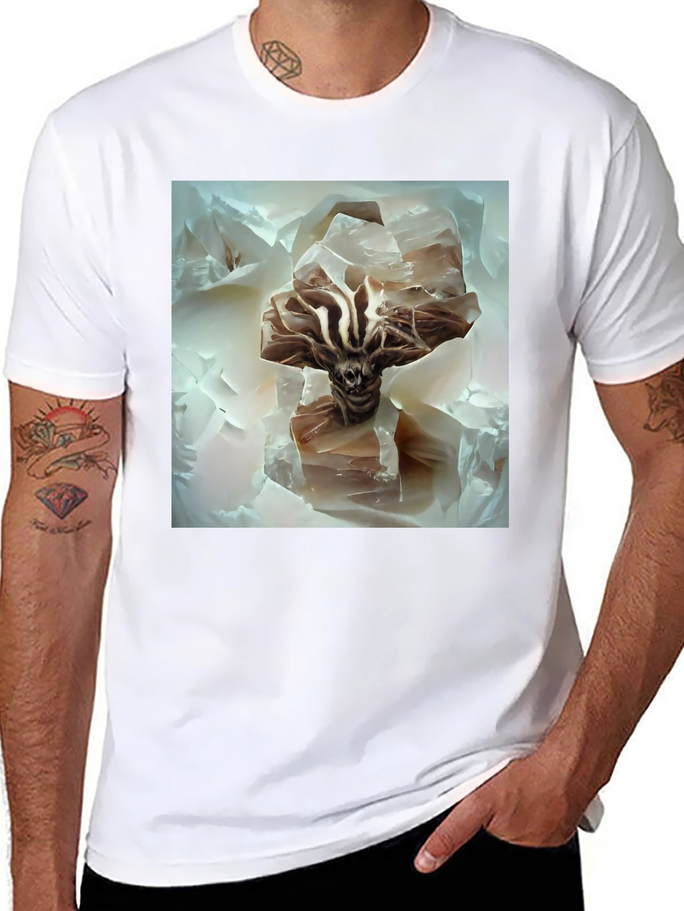 Abstract Alien Graphic T-Shirt - Soft Cotton Tee