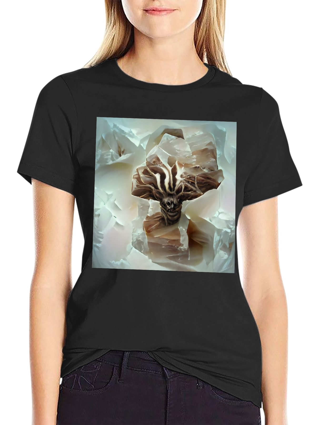 Abstract Alien Graphic T-Shirt - Soft Cotton Tee