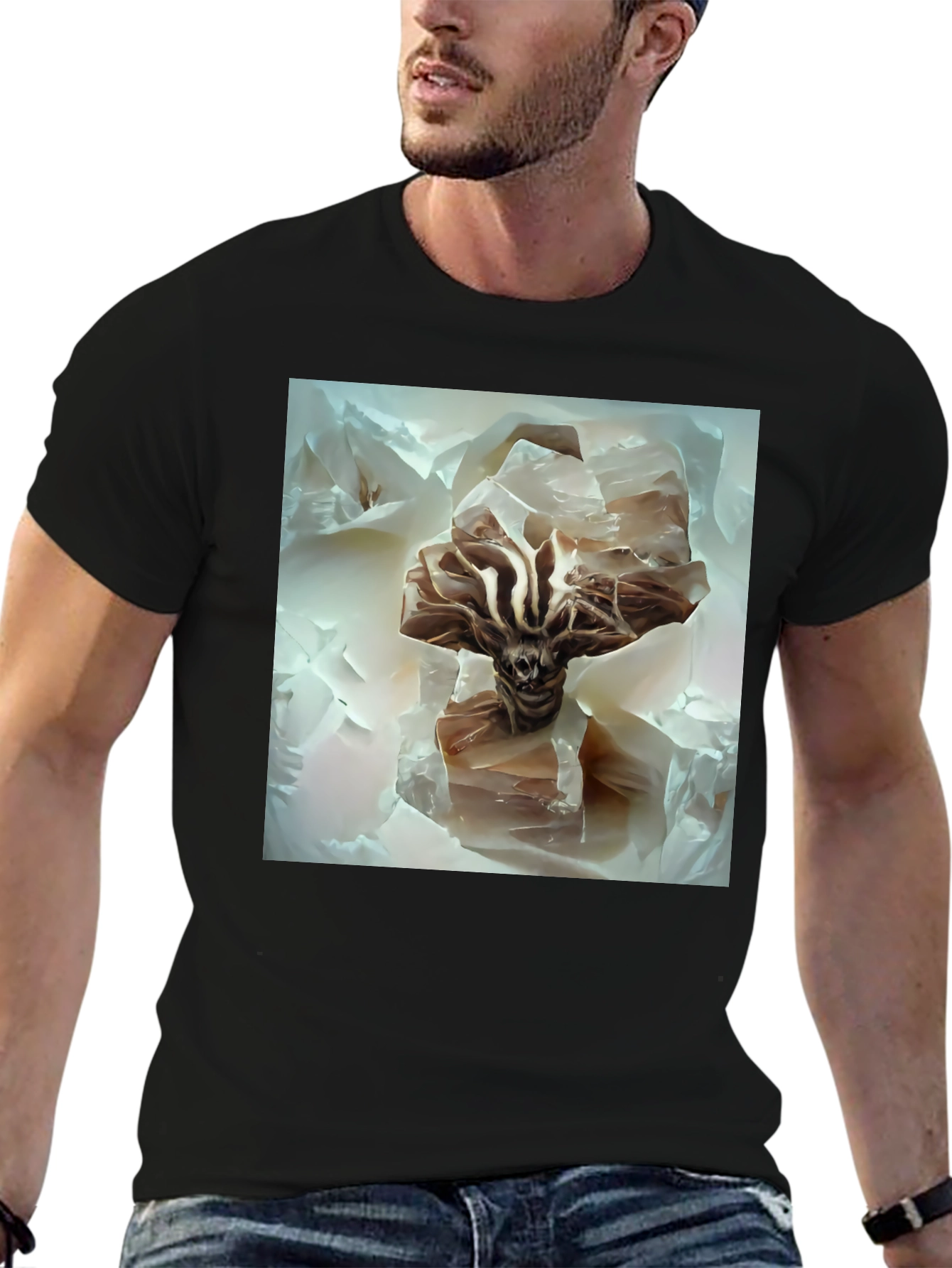 Abstract Alien Graphic T-Shirt - Soft Cotton Tee