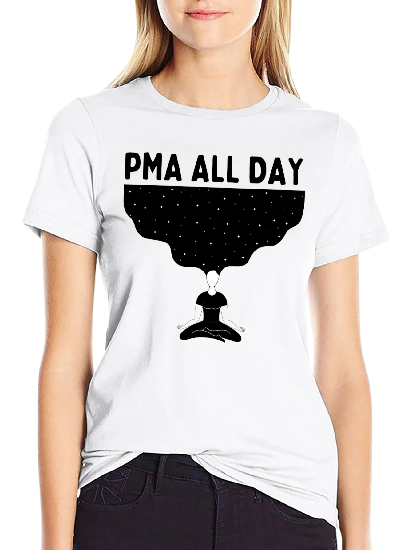 PMA All Day Graphic Tee - Meditating Starry Mind