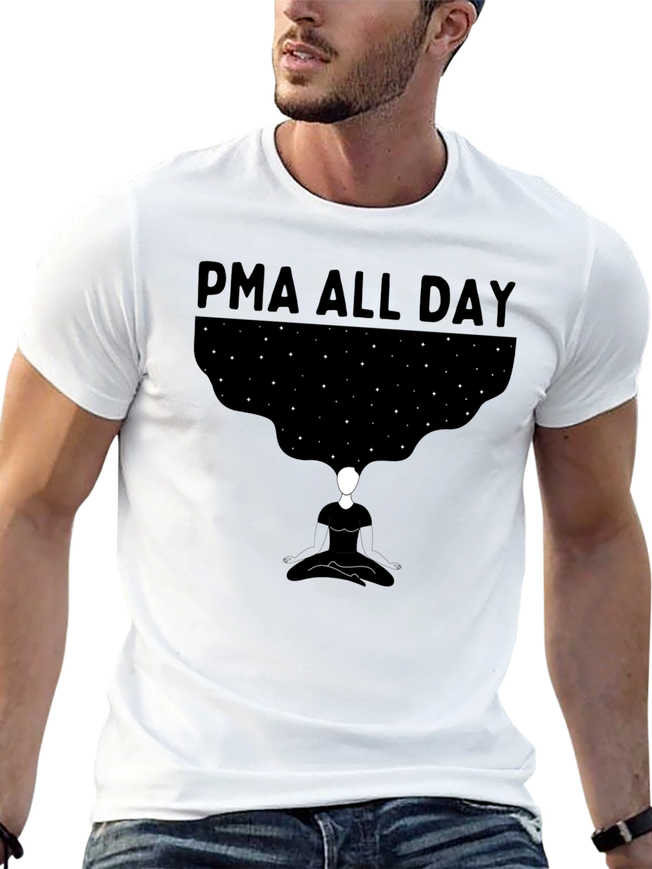 PMA All Day Graphic Tee - Meditating Starry Mind