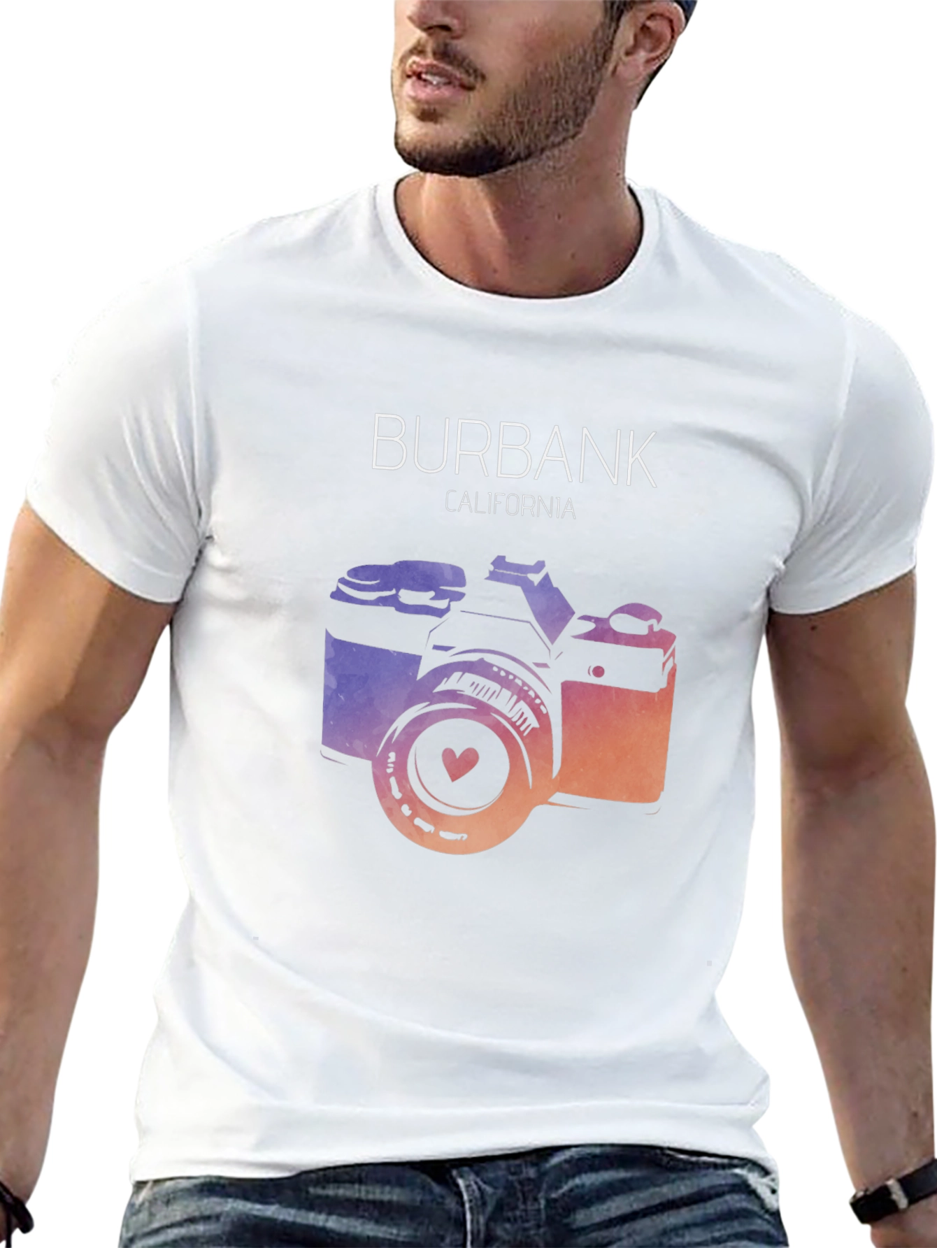 Burbank California Camera Graphic Tee