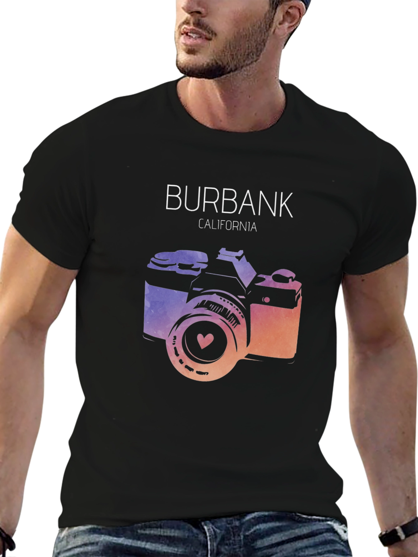 Burbank California Camera Graphic Tee