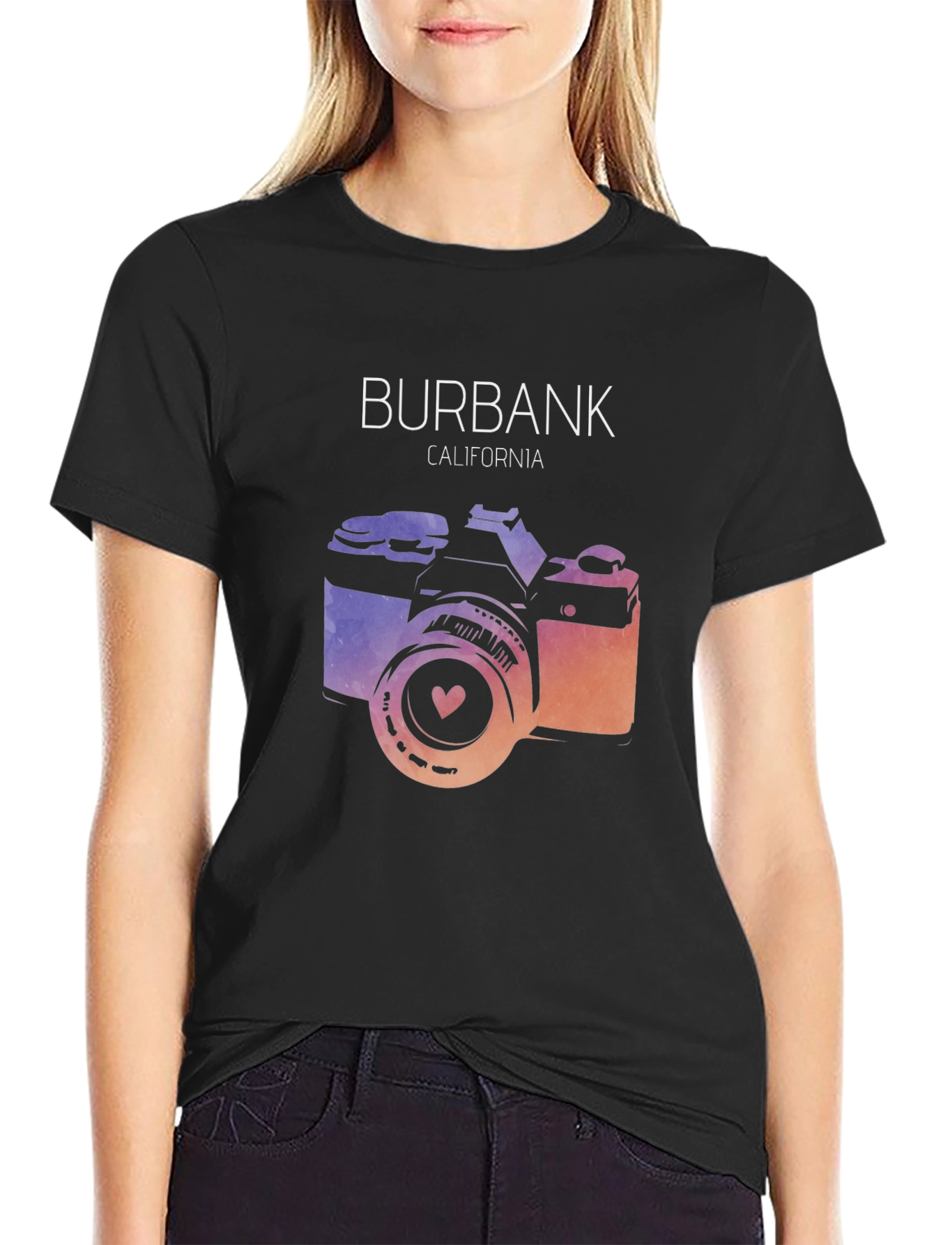 Burbank California Camera Graphic Tee