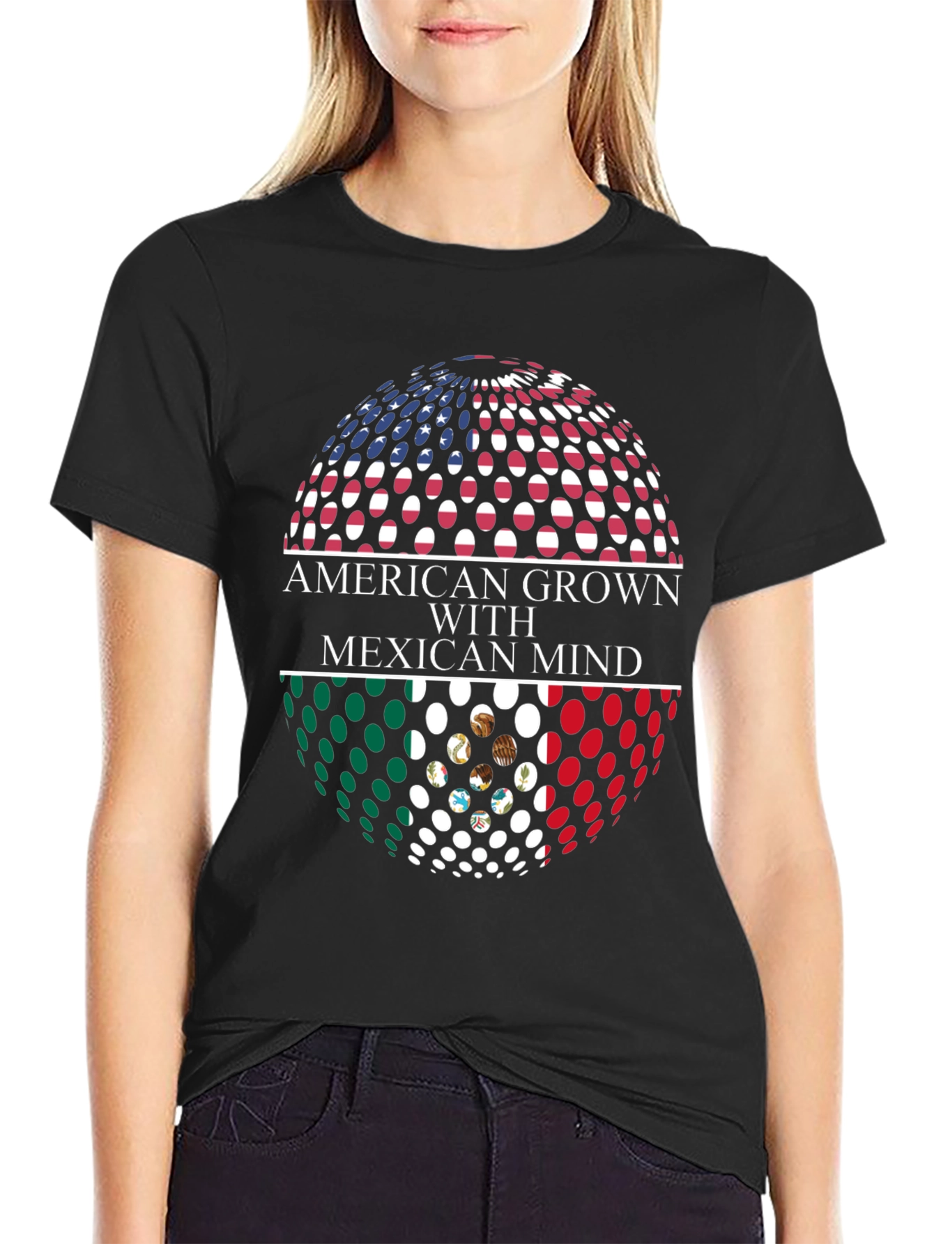American Grown with Mexican Mind Graphic T-Shirt