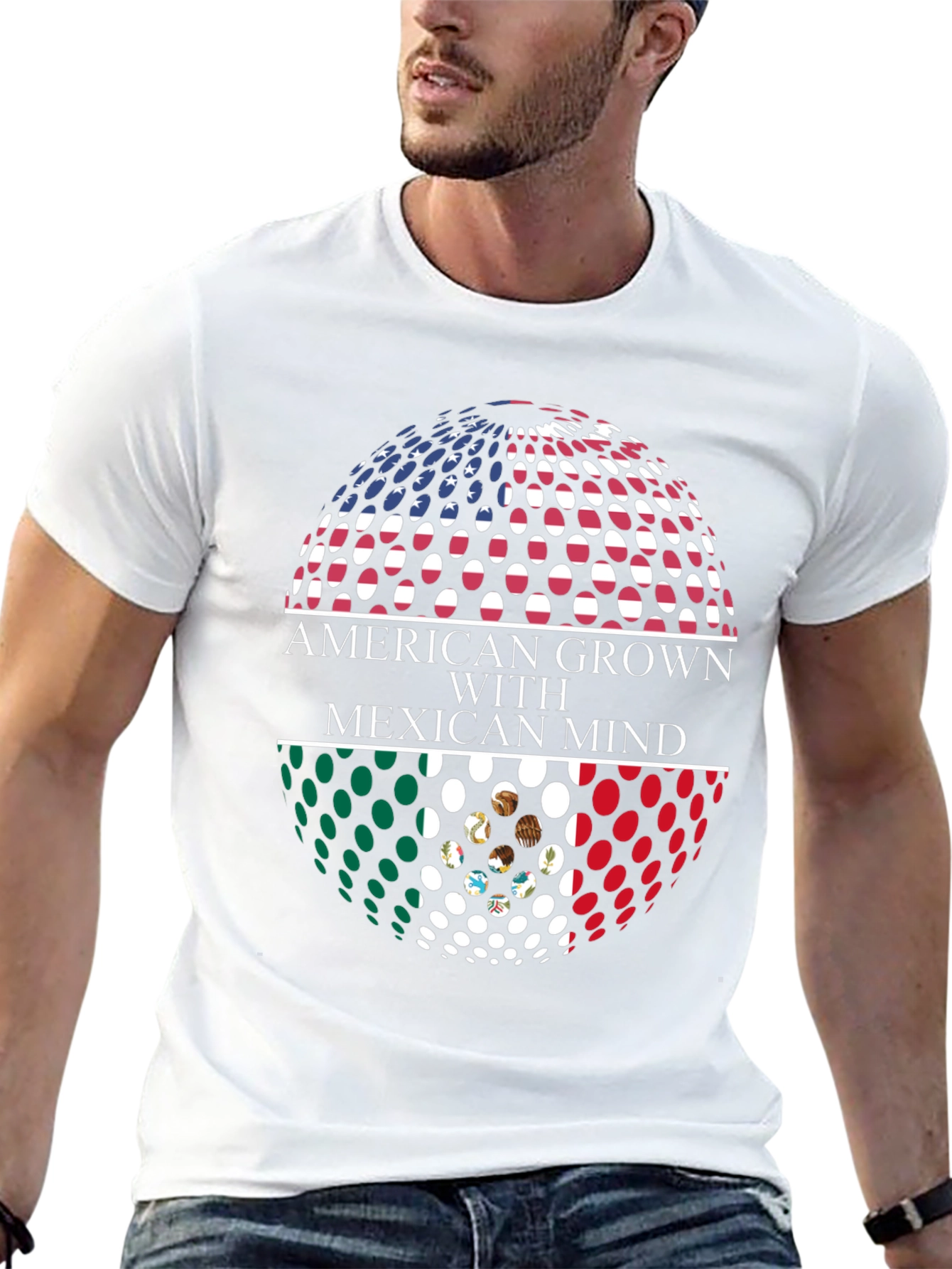 American Grown with Mexican Mind Graphic T-Shirt