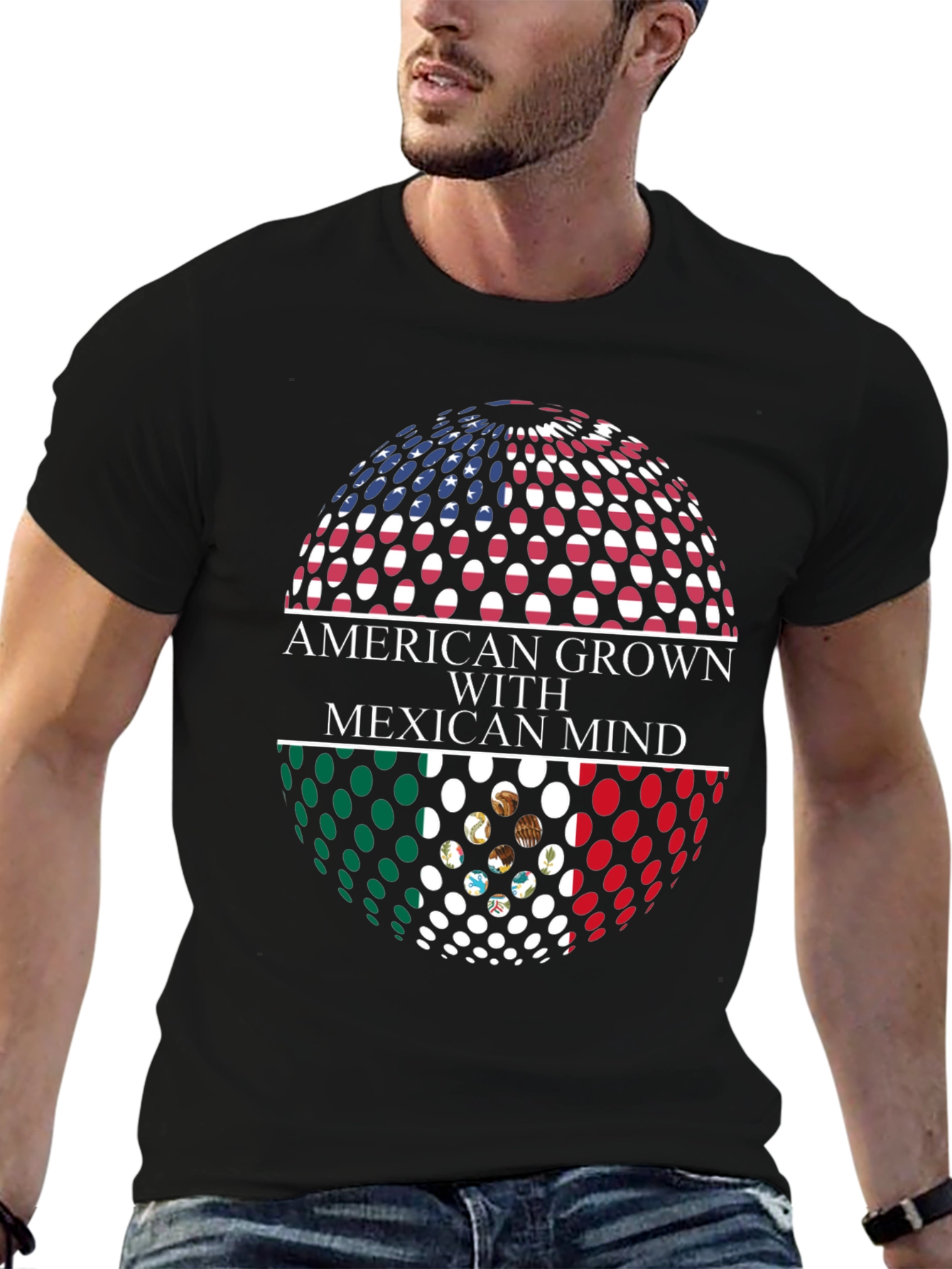 American Grown with Mexican Mind Graphic T-Shirt
