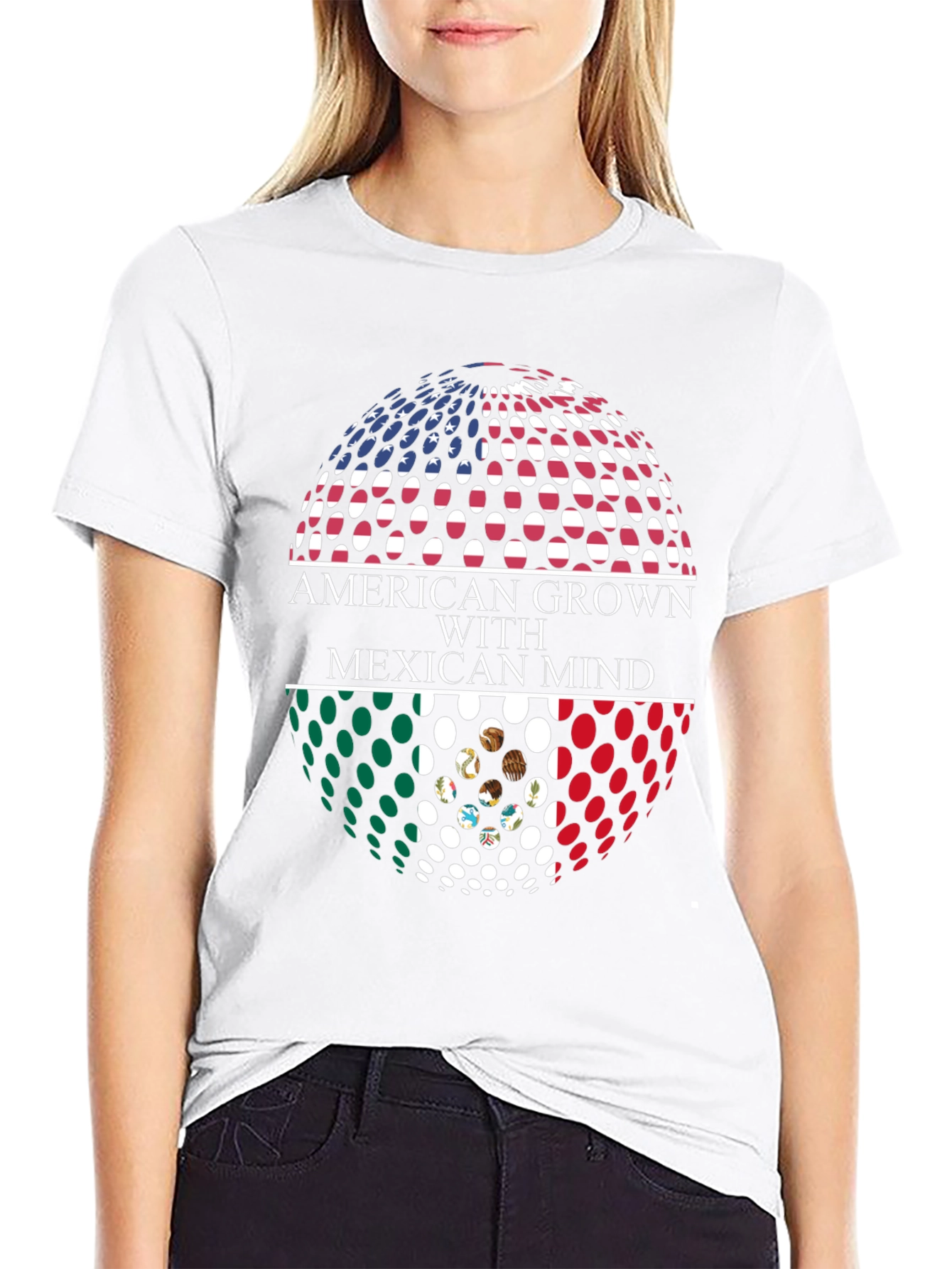 American Grown with Mexican Mind Graphic T-Shirt
