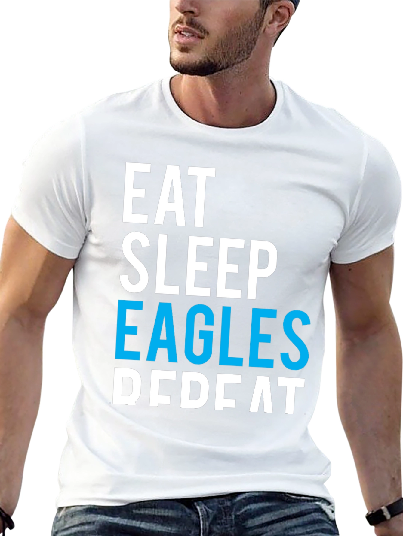 Eat Sleep Eagles Repeat T-Shirt - Fan Apparel
