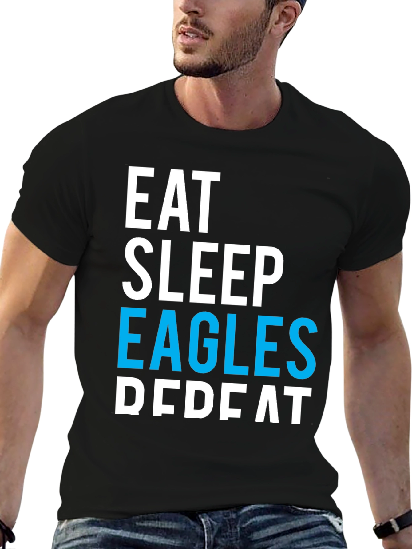 Eat Sleep Eagles Repeat T-Shirt - Fan Apparel