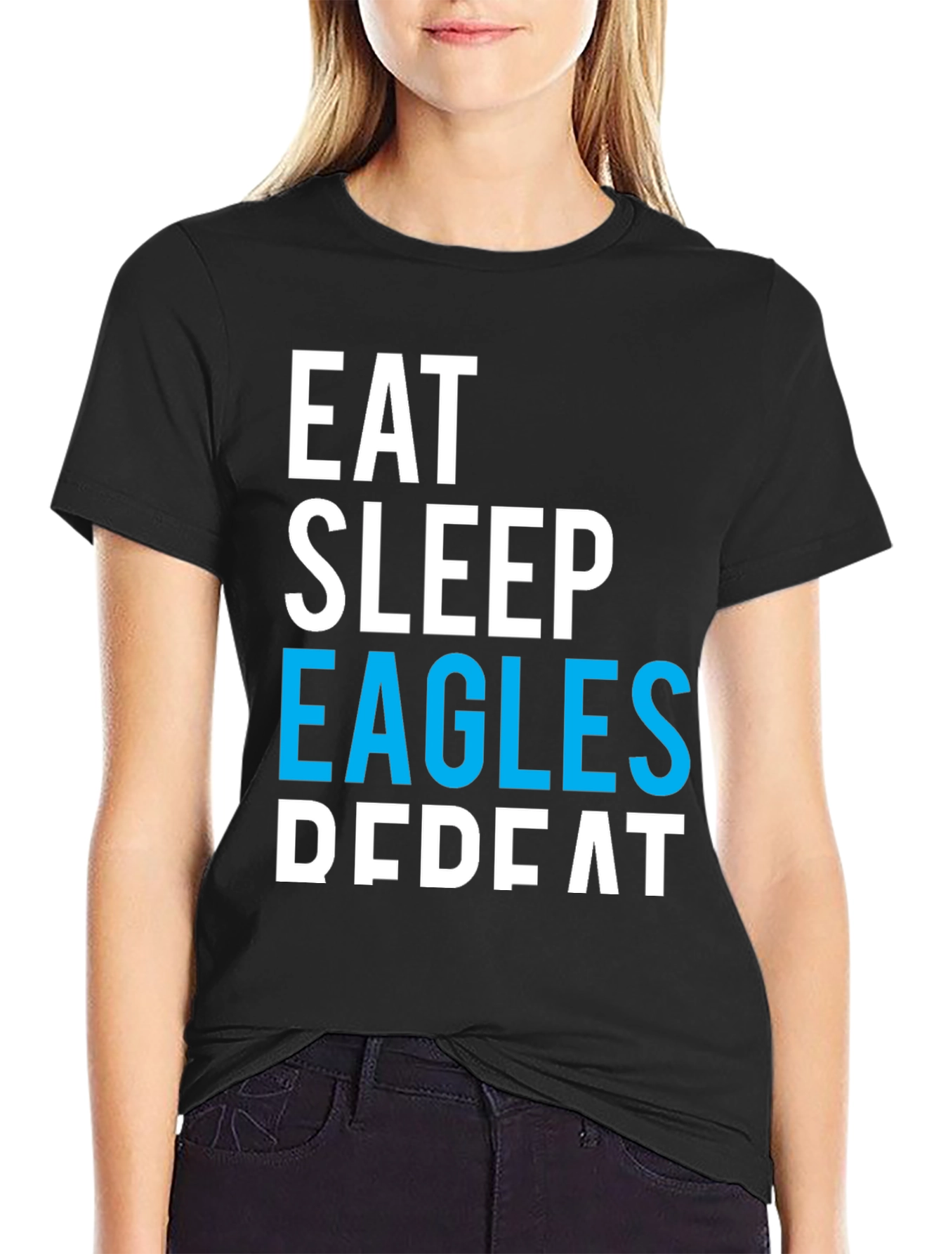 Eat Sleep Eagles Repeat T-Shirt - Fan Apparel