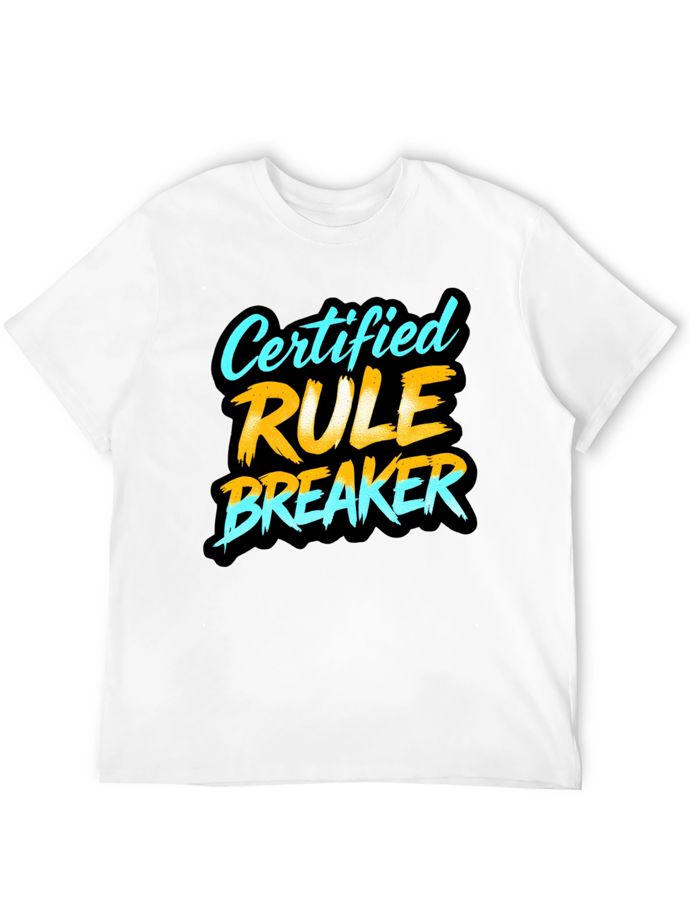 Certified Rule Breaker Graphic Tee - Black