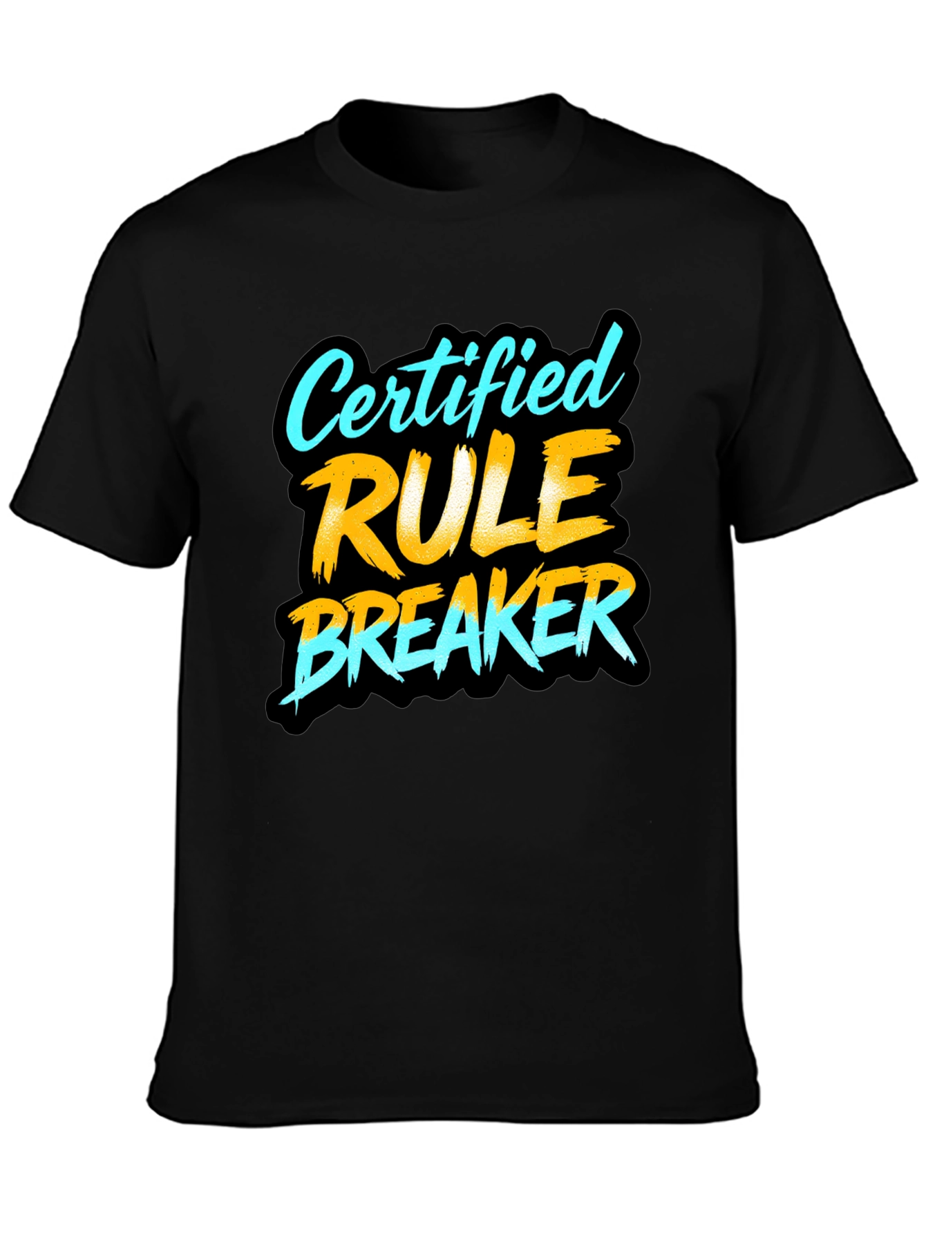Certified Rule Breaker Graphic Tee - Black