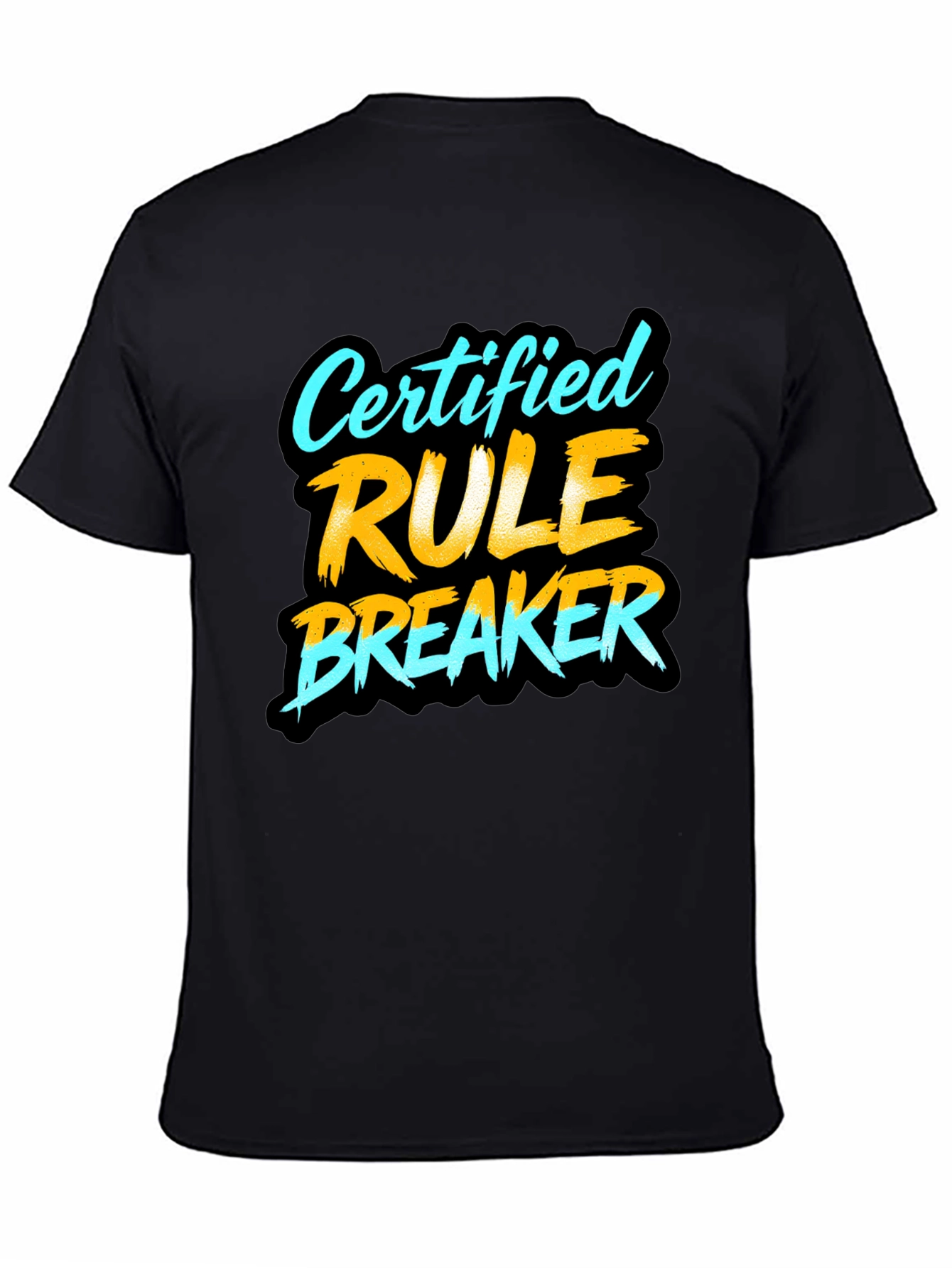 Certified Rule Breaker Graphic Tee - Black