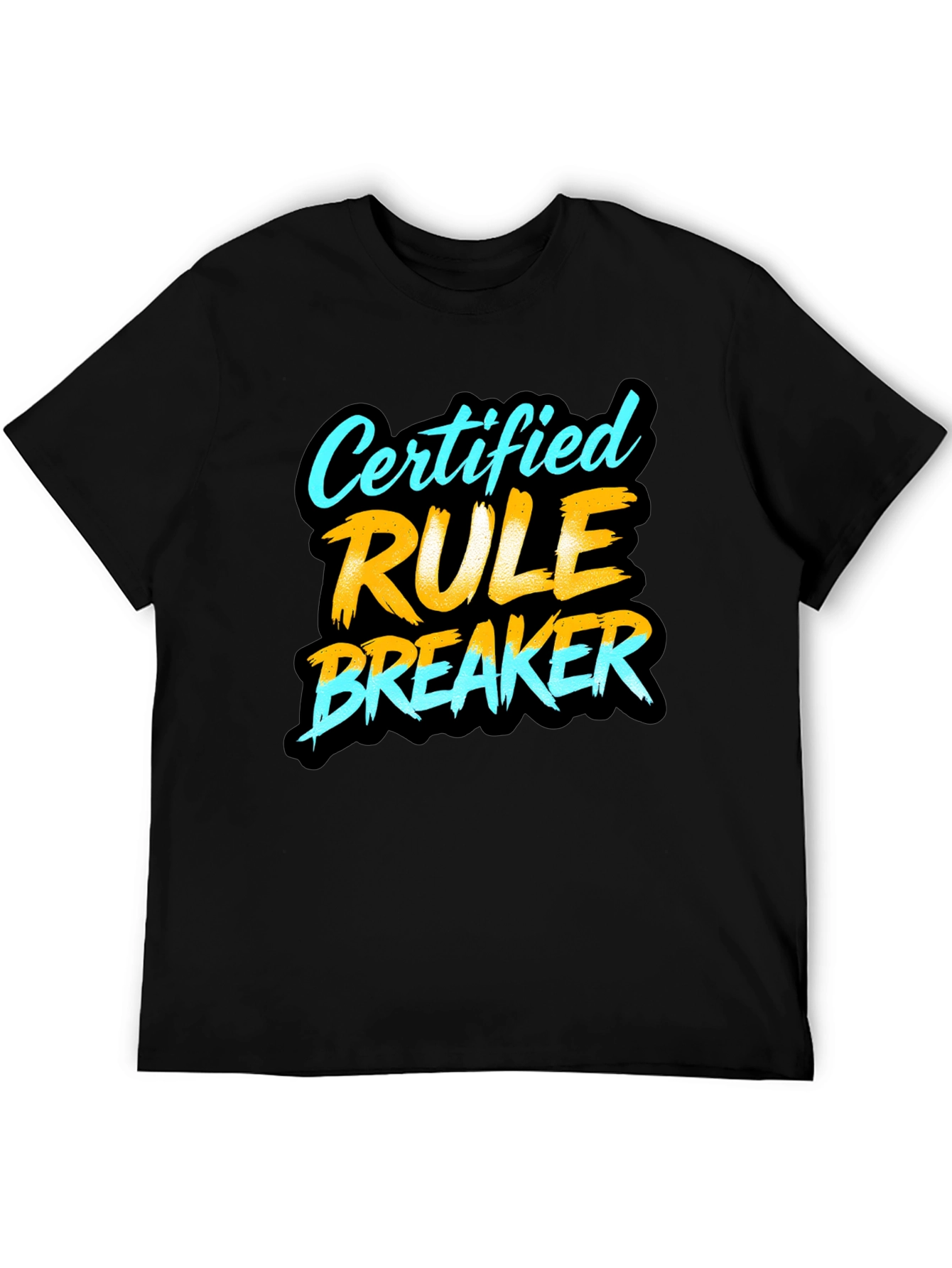 Certified Rule Breaker Graphic Tee - Black