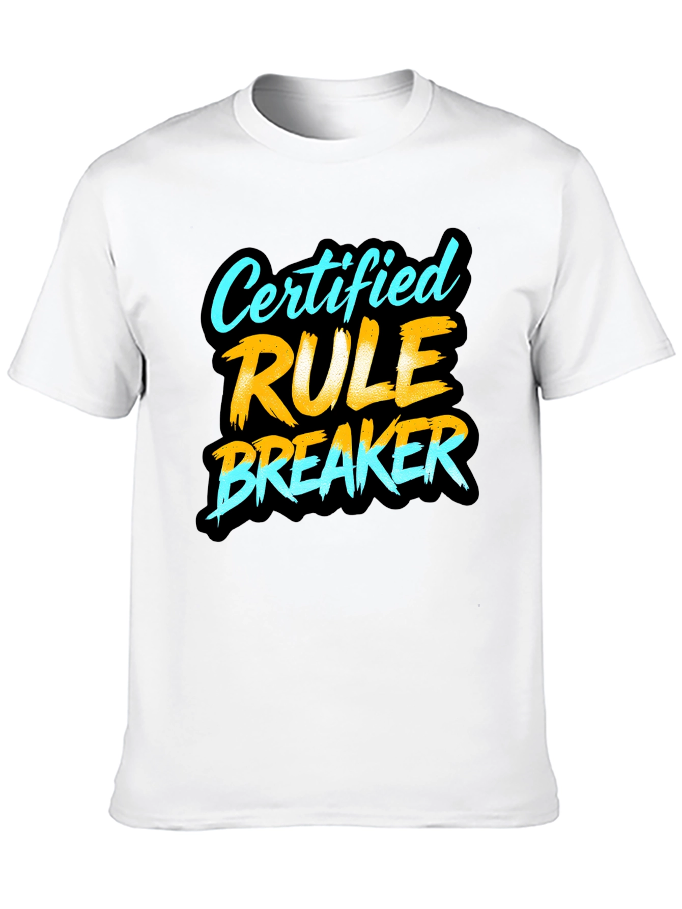 Certified Rule Breaker Graphic Tee - Black