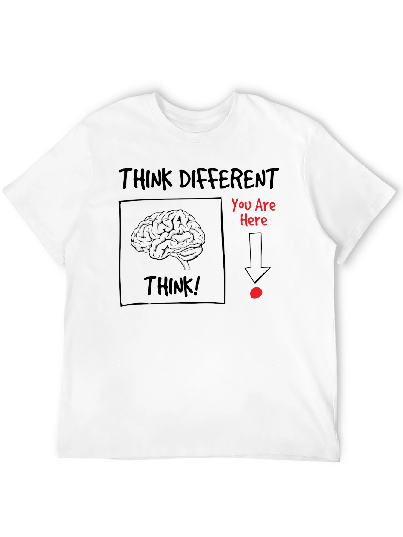 Think Different T-Shirt: Brain & Humor