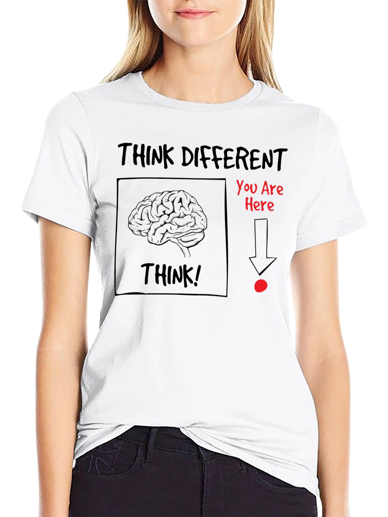 Think Different T-Shirt: Brain & Humor