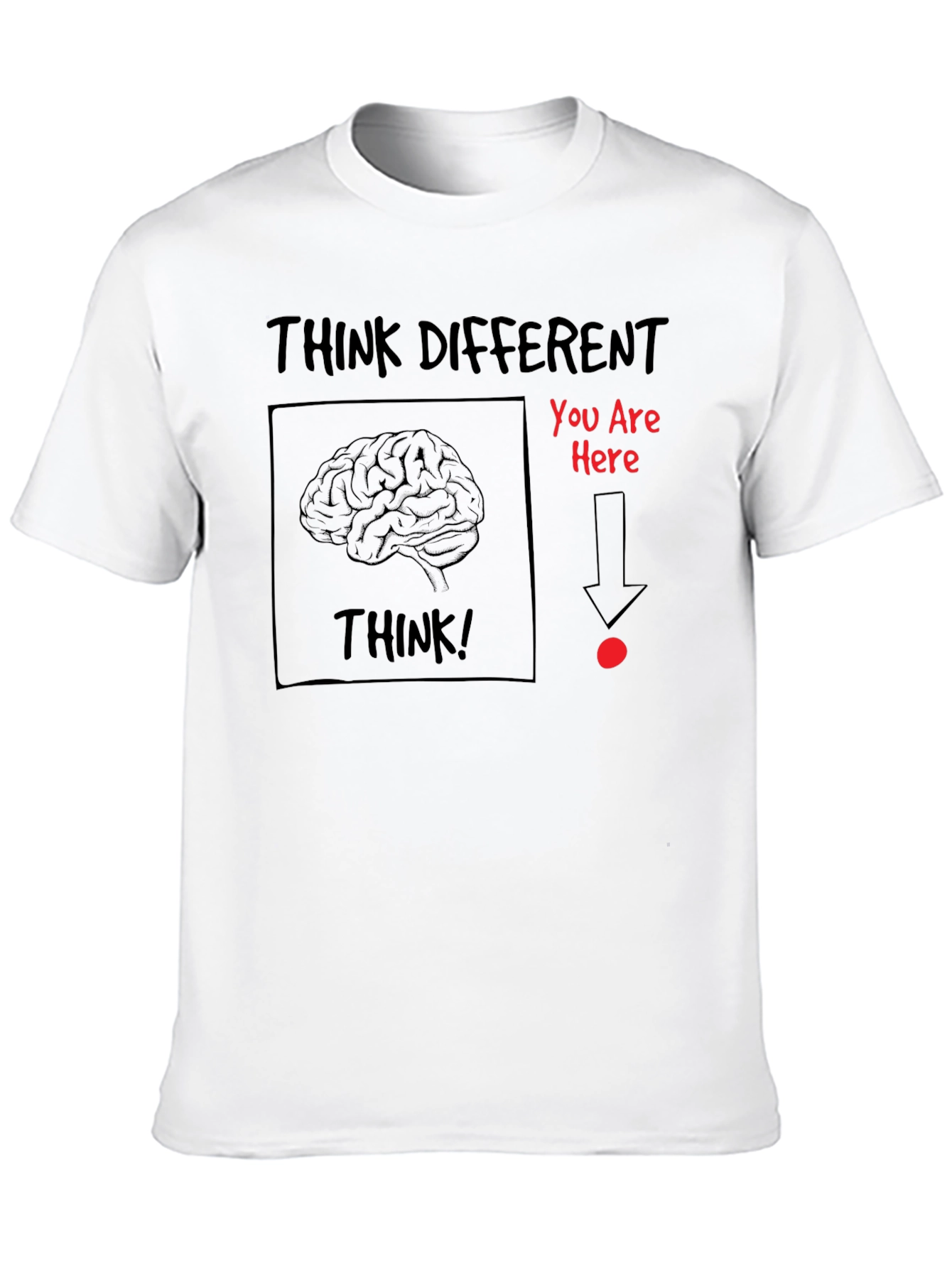 Think Different T-Shirt: Brain & Humor