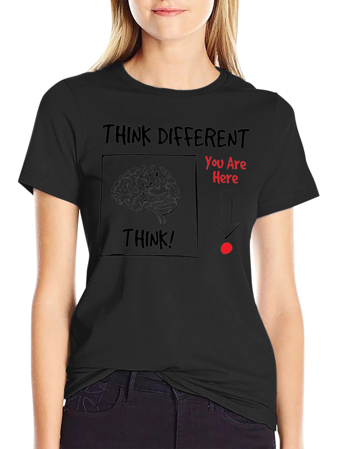 Think Different T-Shirt: Brain & Humor