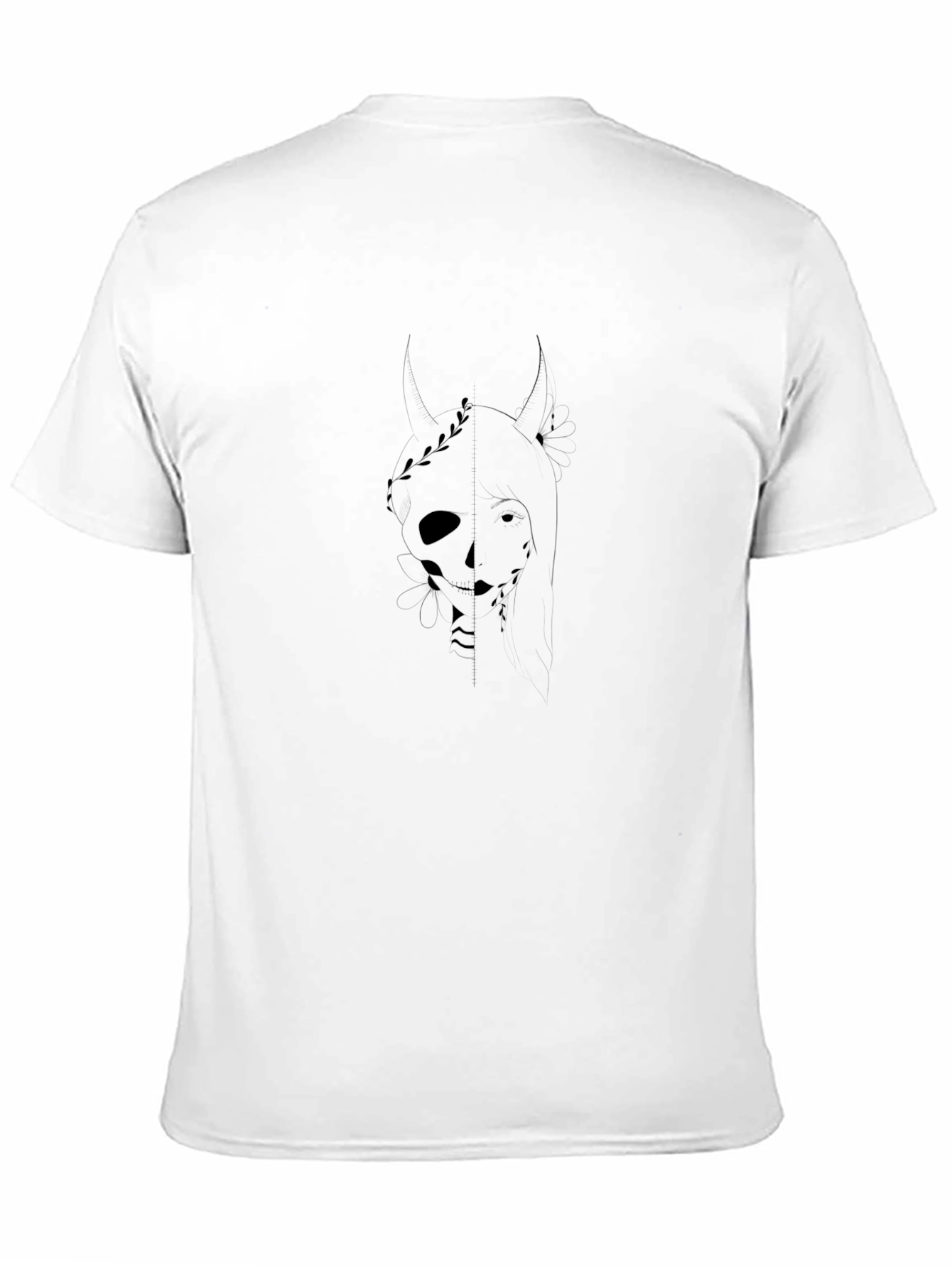Unique Graphic Print Black Tee