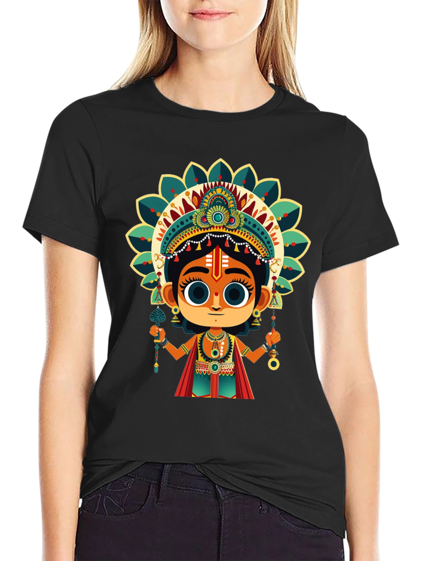 Krishna Graphic Tee - Spiritual Design