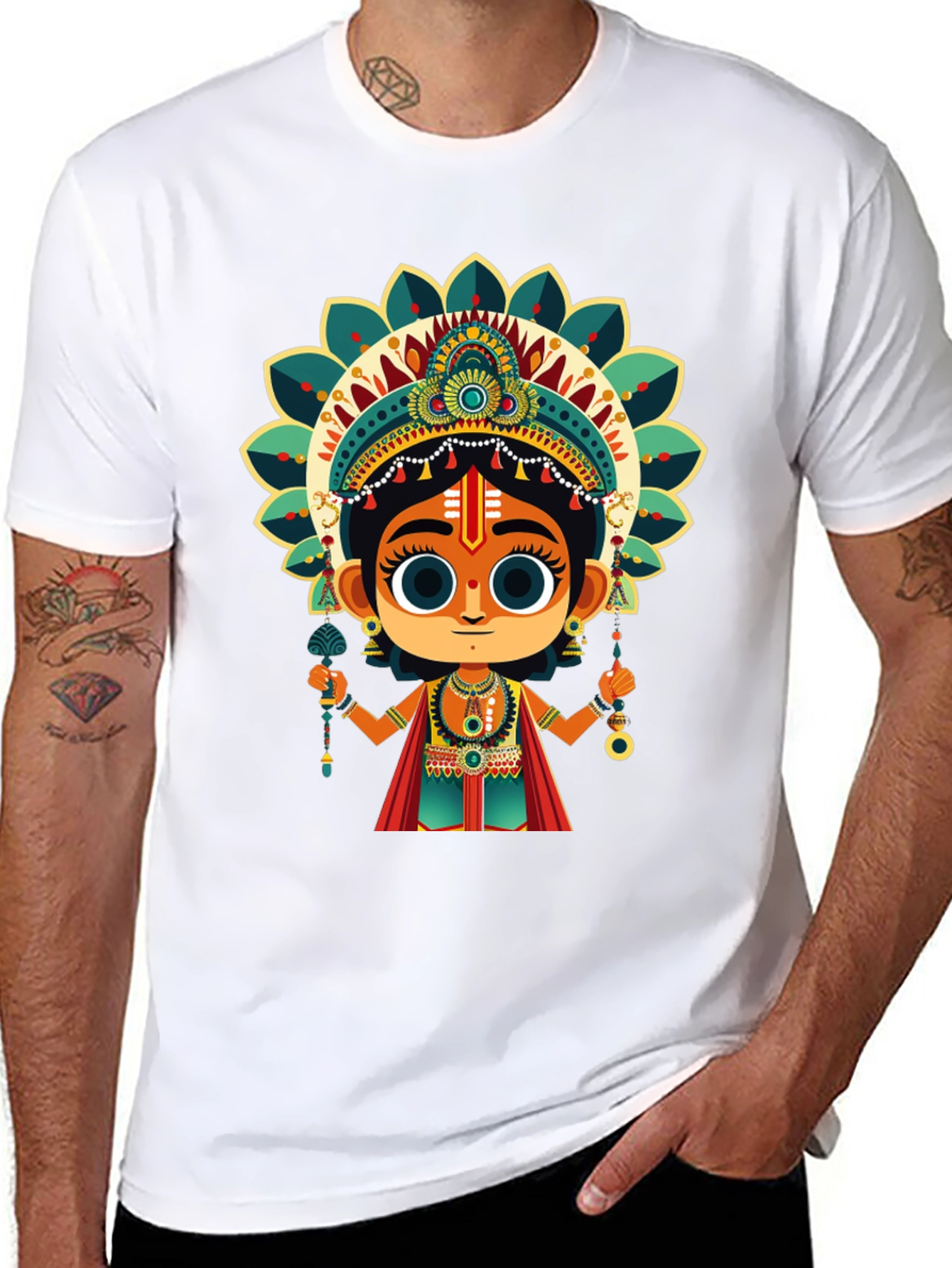 Krishna Graphic Tee - Spiritual Design