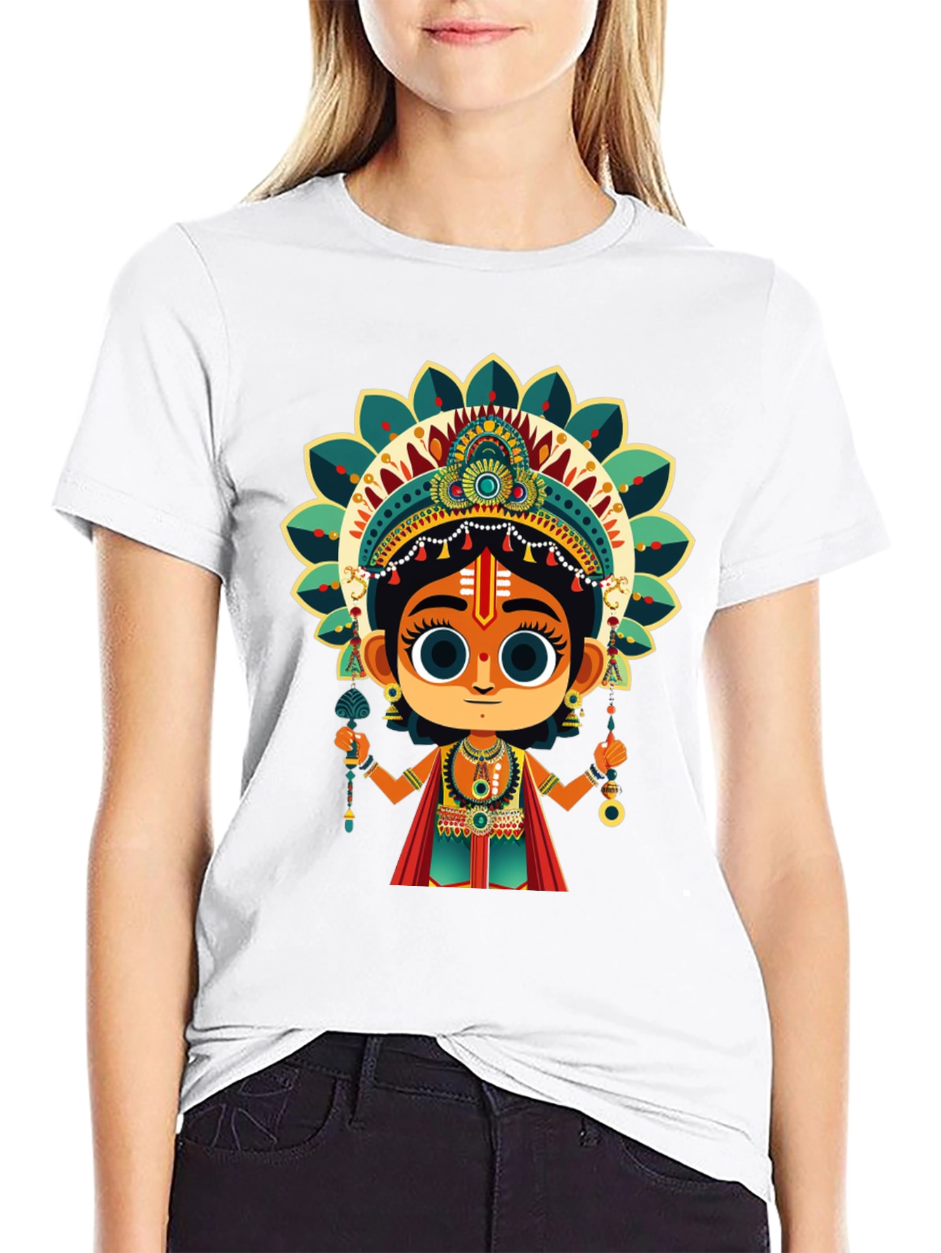 Krishna Graphic Tee - Spiritual Design