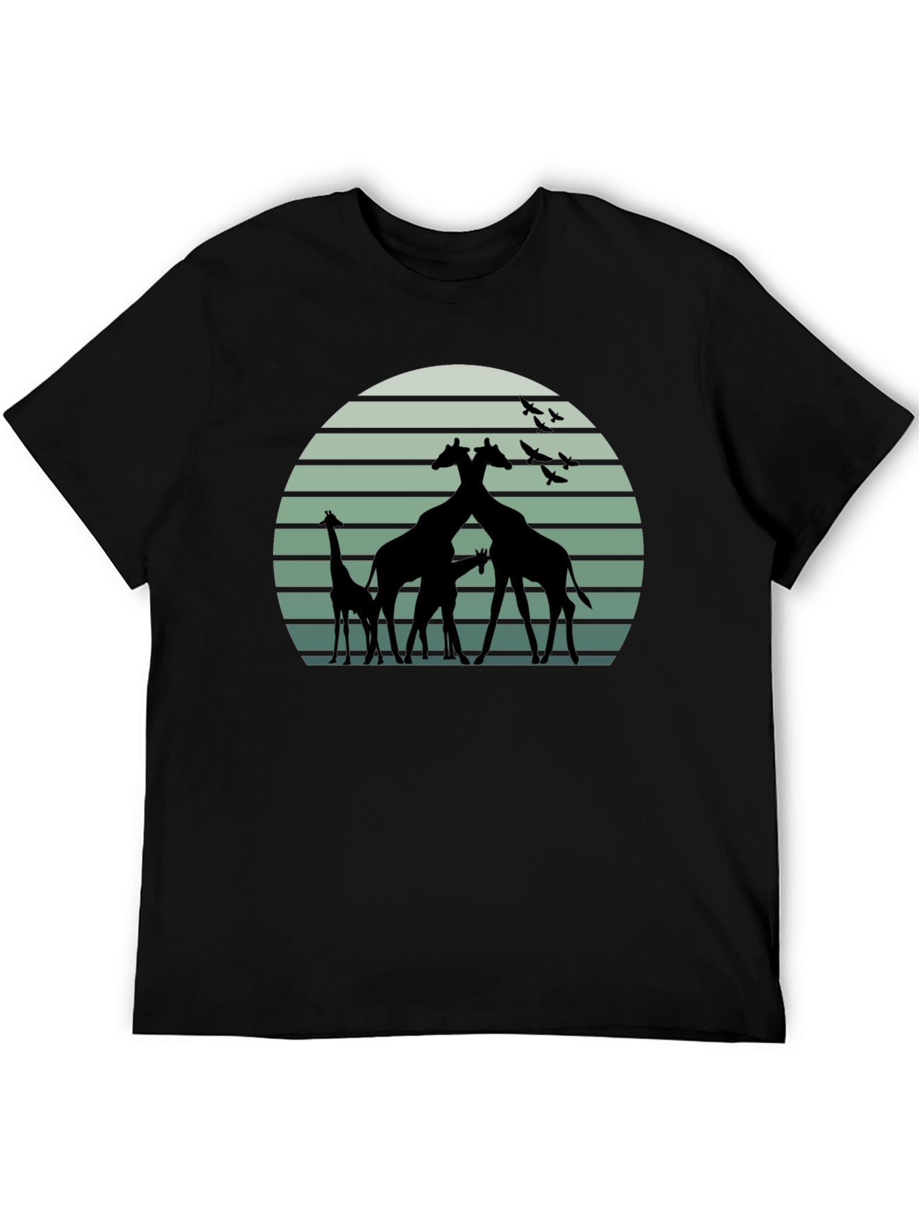 Giraffe Sunset Graphic T-Shirt - Unique Design