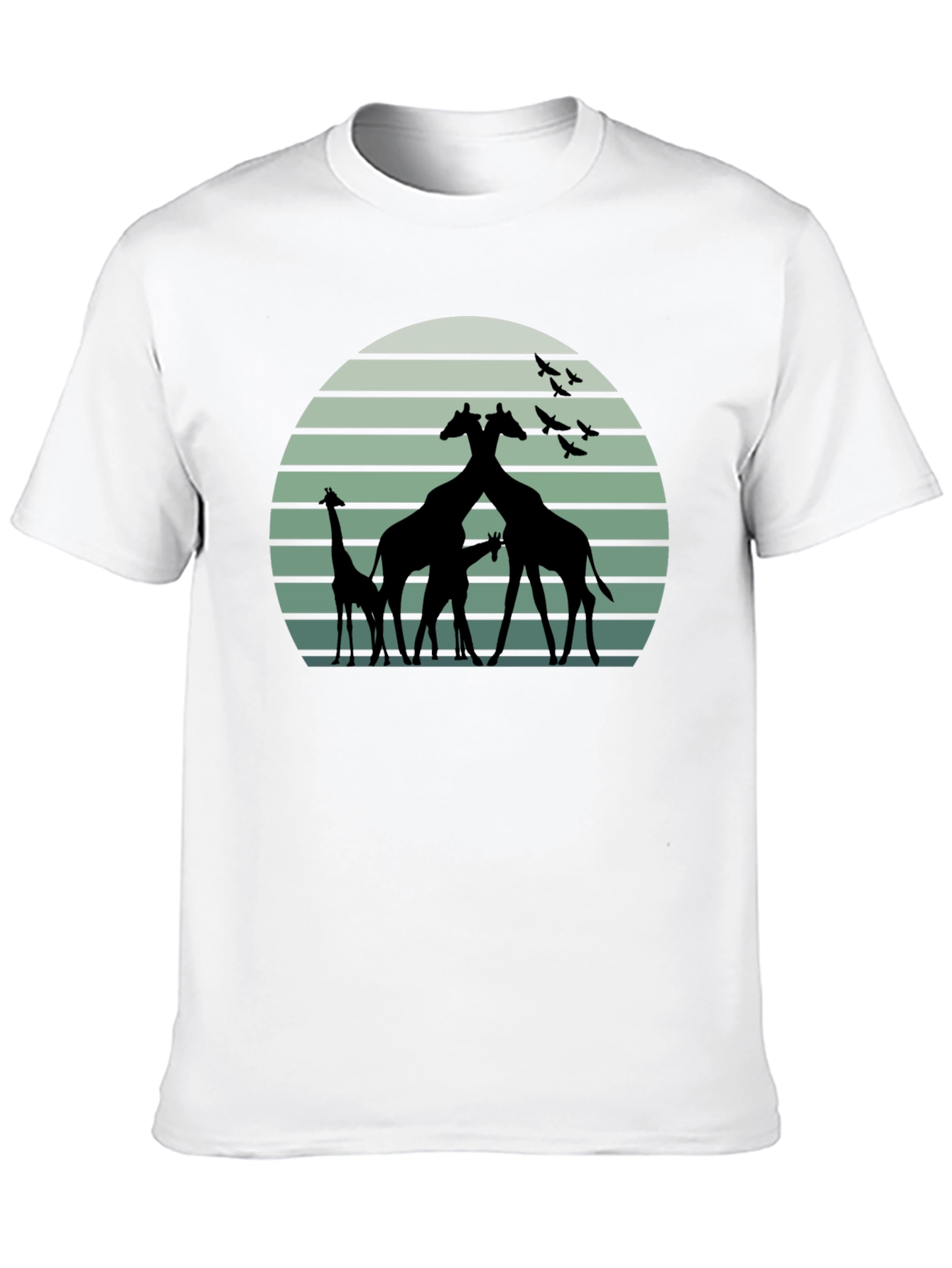 Giraffe Sunset Graphic T-Shirt - Unique Design