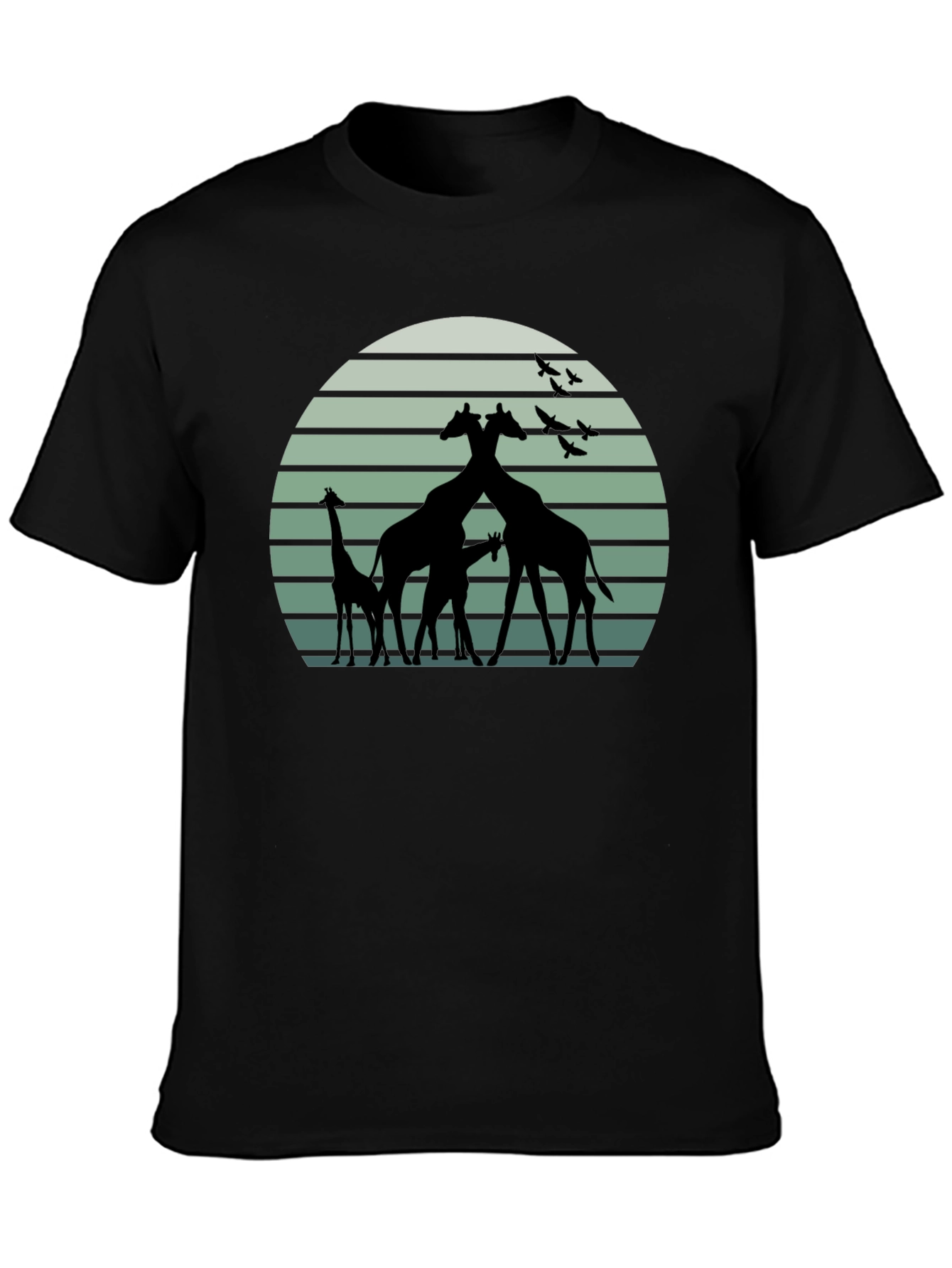 Giraffe Sunset Graphic T-Shirt - Unique Design