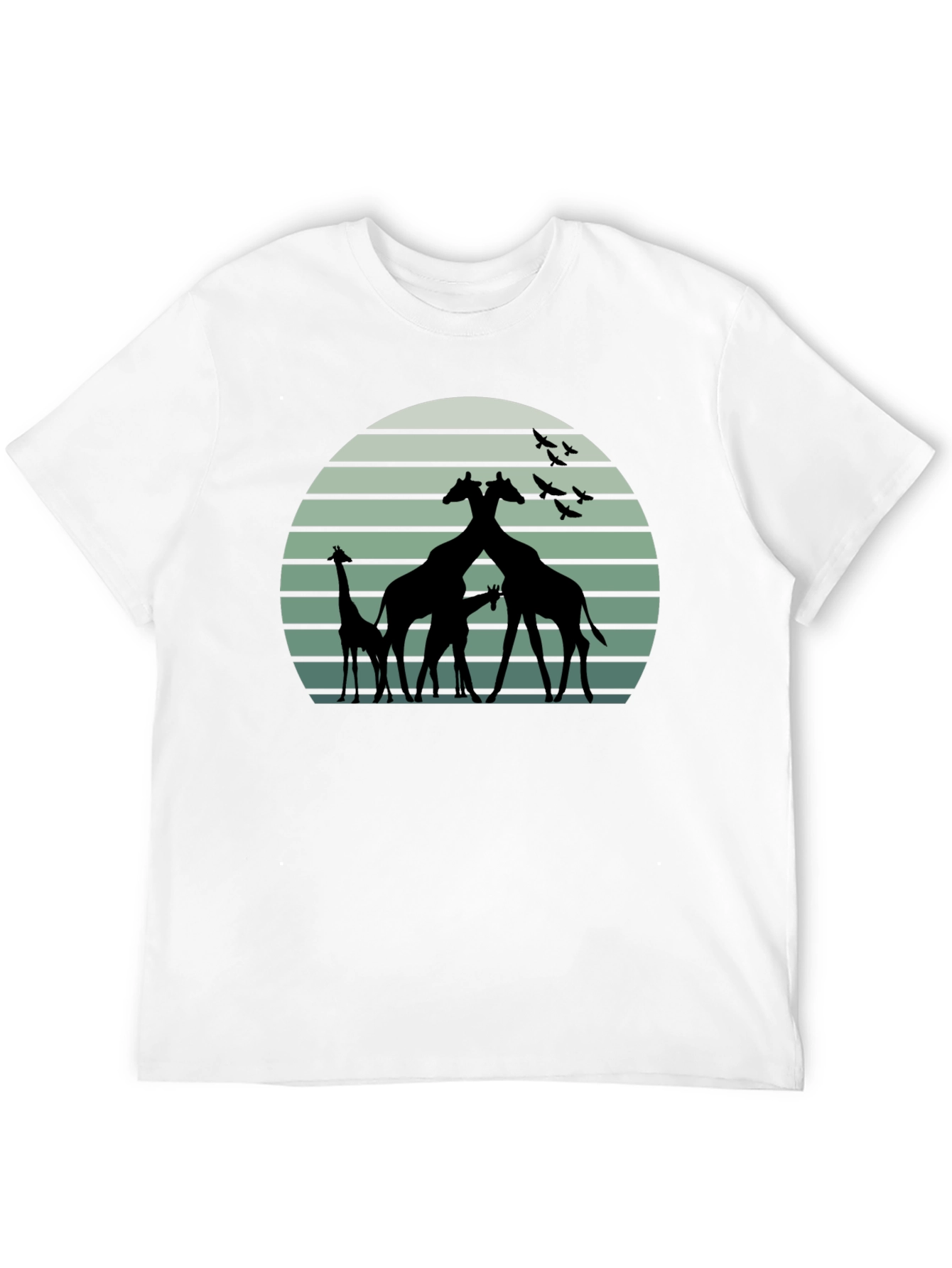 Giraffe Sunset Graphic T-Shirt - Unique Design