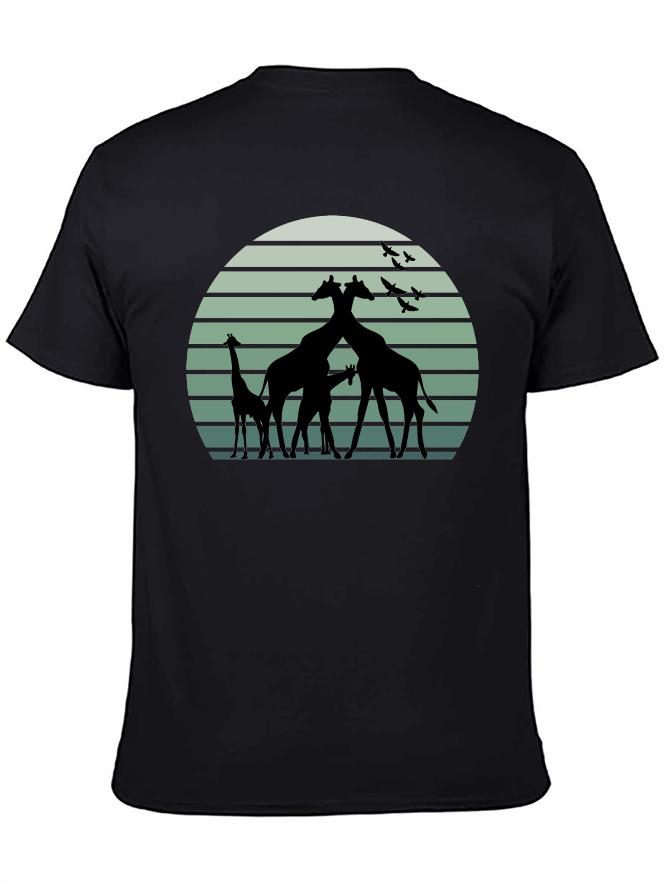 Giraffe Sunset Graphic T-Shirt - Unique Design