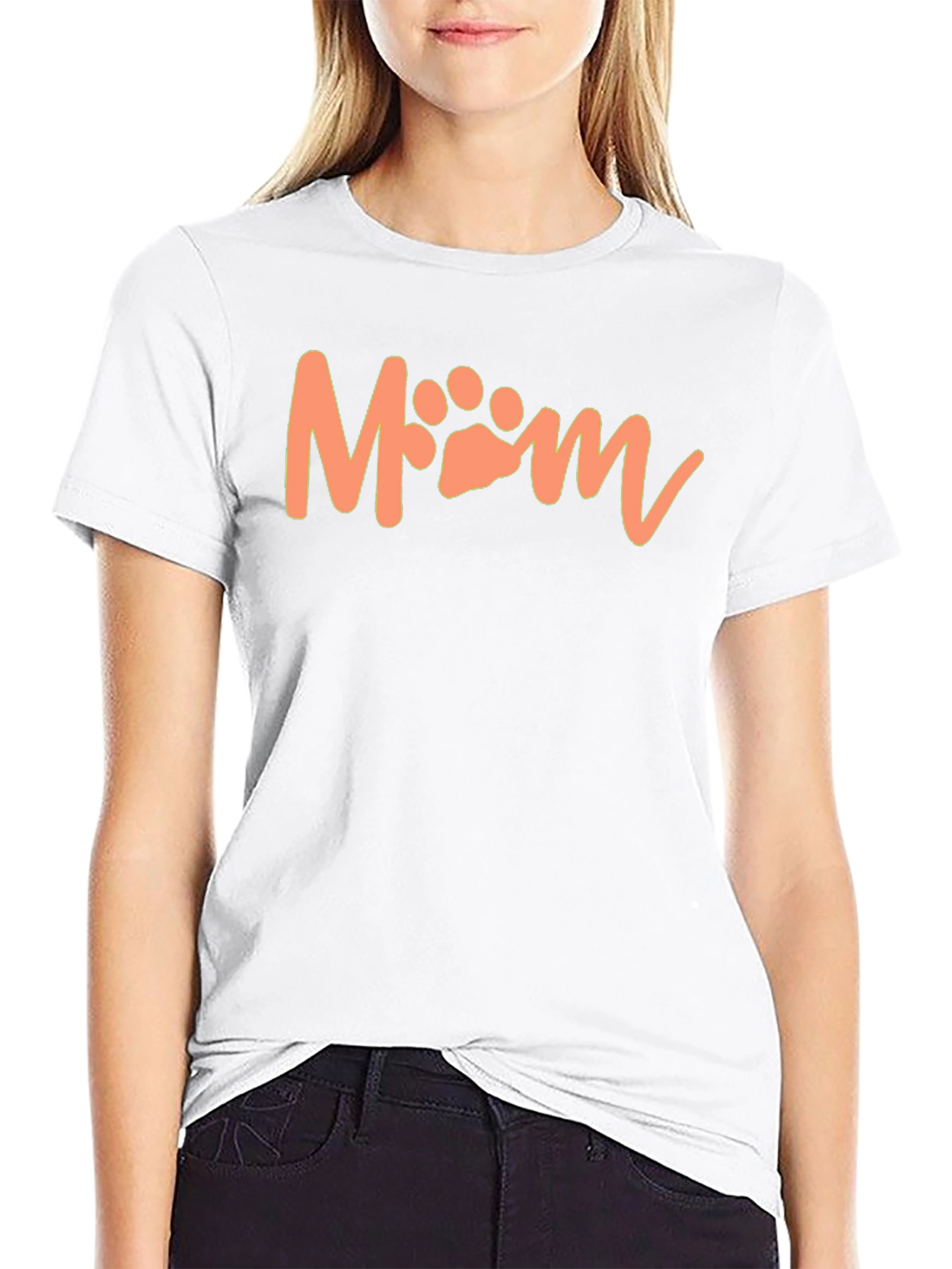 Pet Mom T-Shirt - Cute Paw Print Design