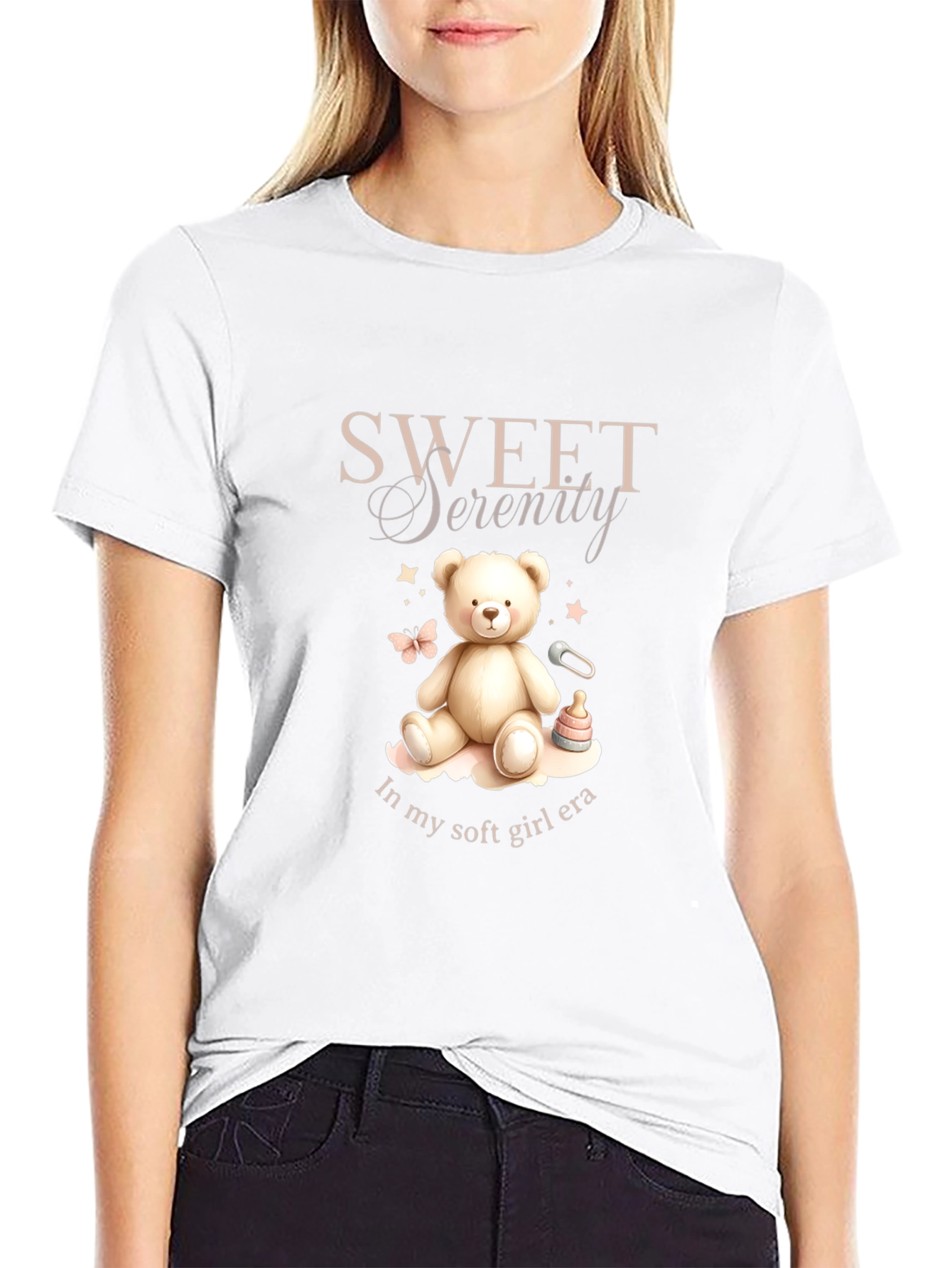 Sweet Serenity Bear T-Shirt - Soft Girl Era