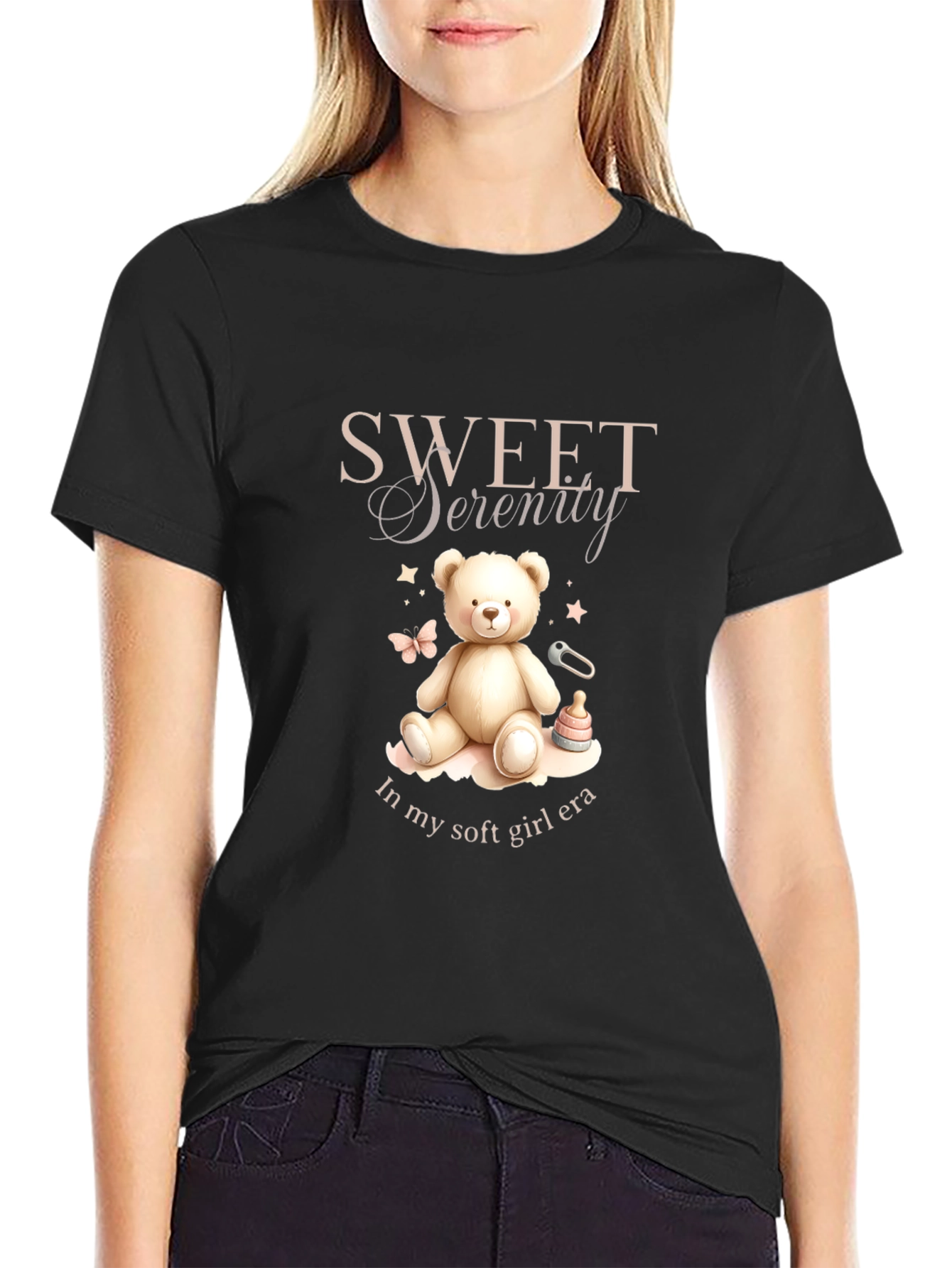 Sweet Serenity Bear T-Shirt - Soft Girl Era