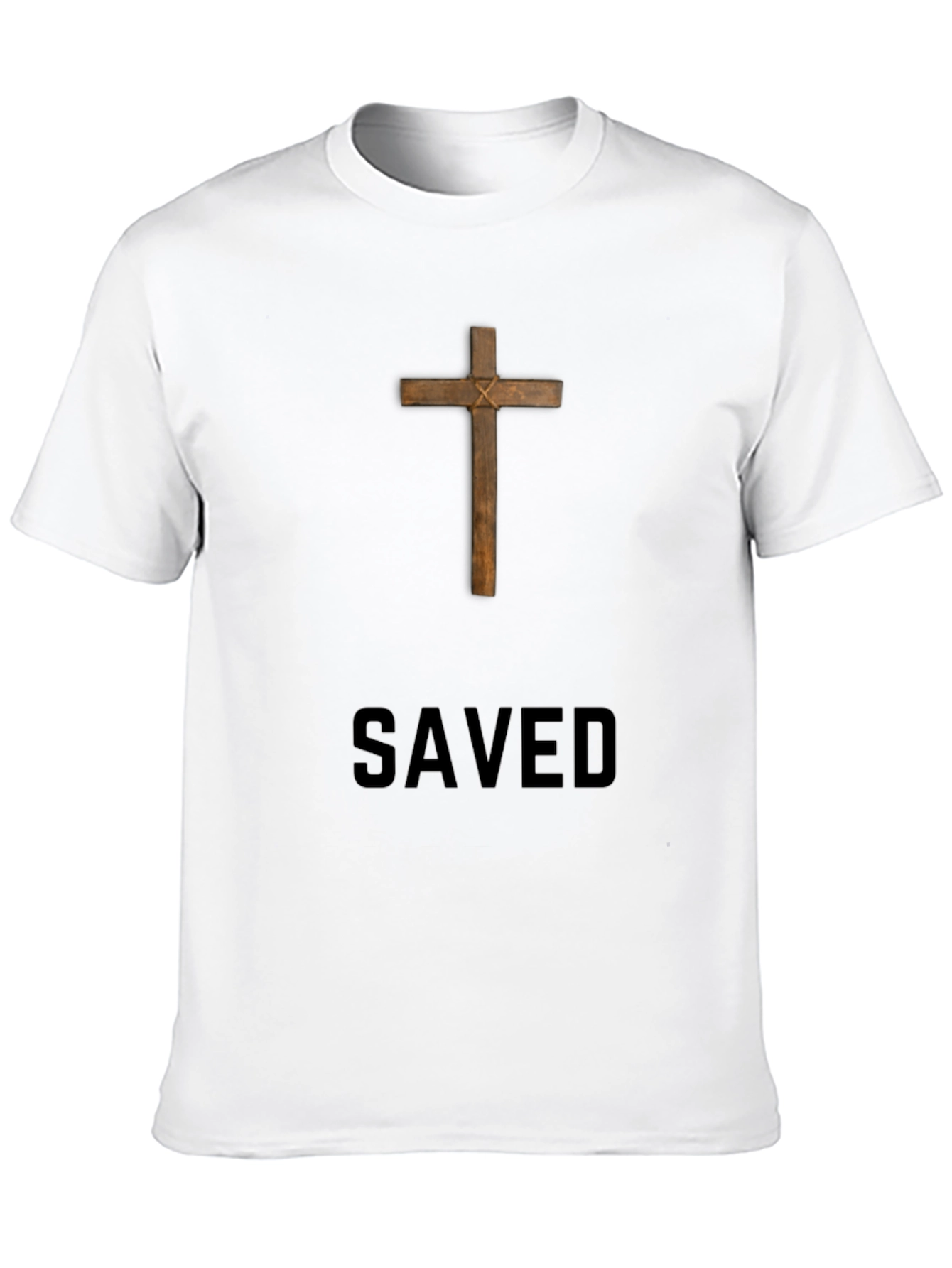 Saved Cross Graphic Tee - Religious T-Shirt