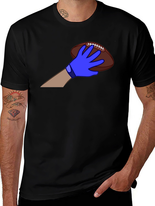 Football Fan T-Shirt - Blue Glove Catch
