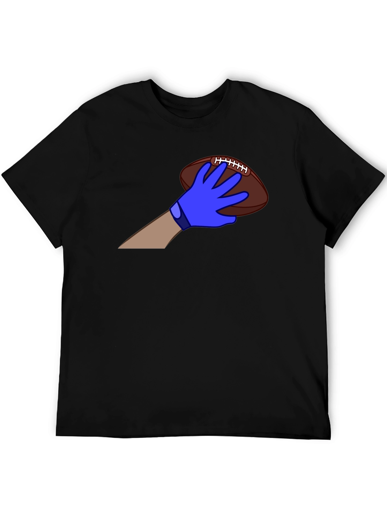 Football Fan T-Shirt - Blue Glove Catch