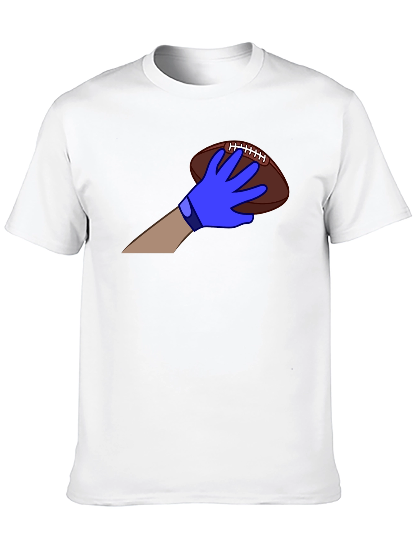 Football Fan T-Shirt - Blue Glove Catch