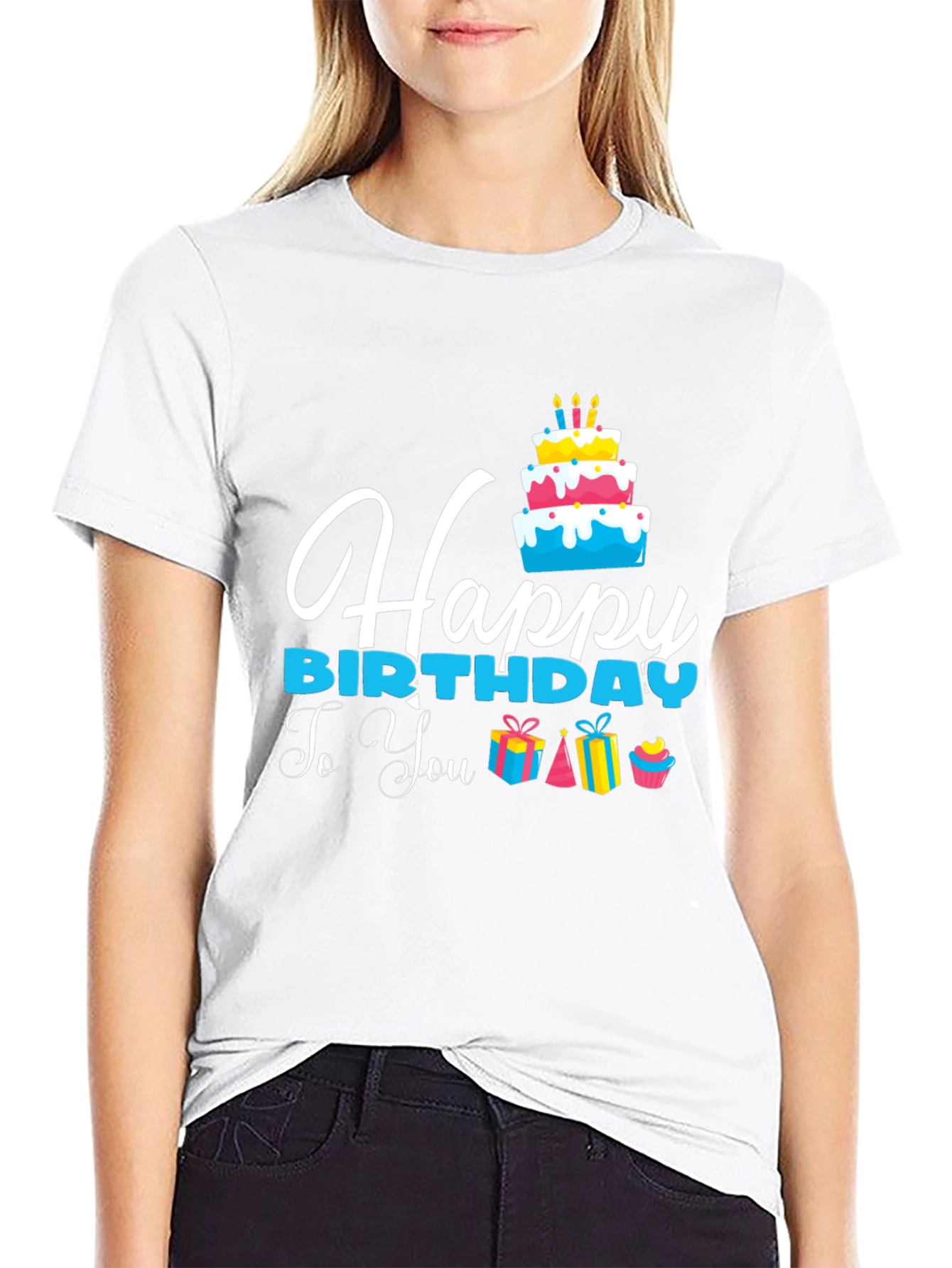 Happy Birthday Graphic T-Shirt - Black