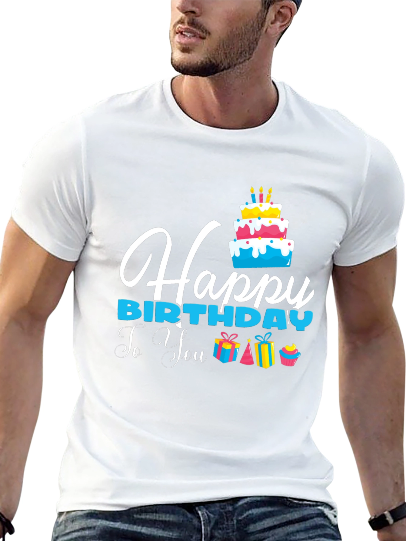 Happy Birthday Graphic T-Shirt - Black