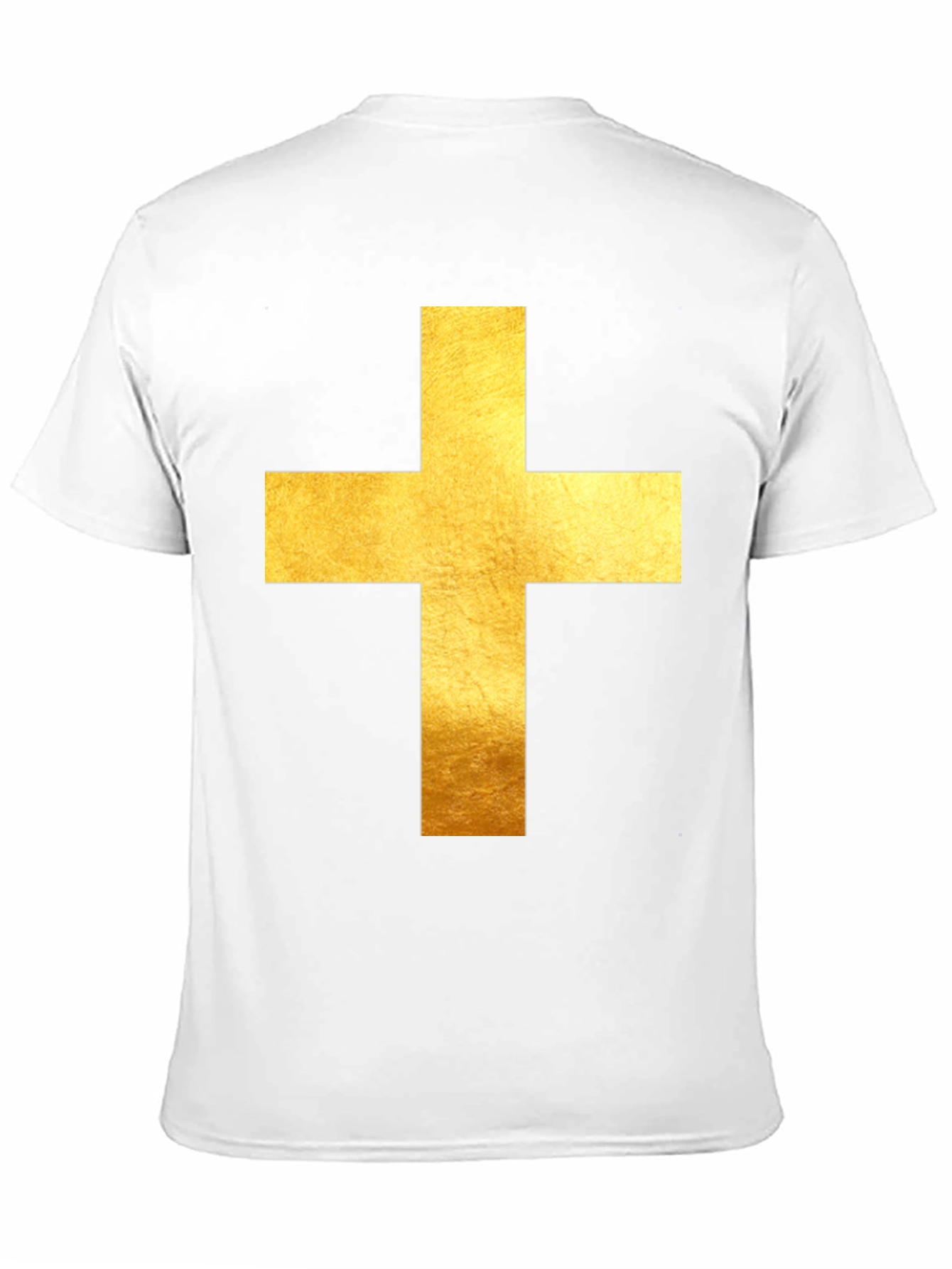 Gold Cross Graphic Black T-Shirt